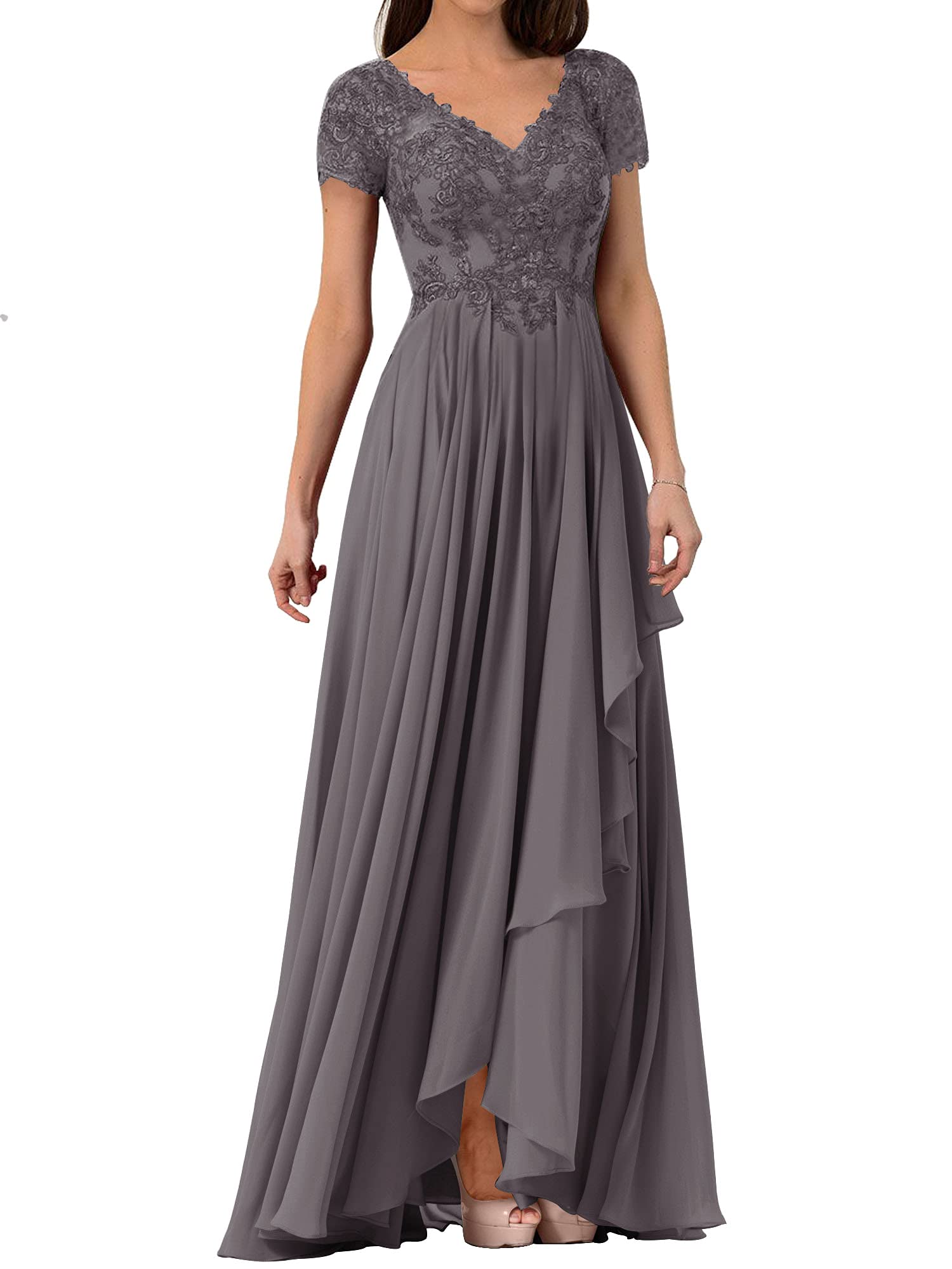 Elegant Mother of The Bride Dresses - Lace Formal Evening Gowns for Women, Long Sleeve Chiffon Wedding Guest Dresses | Perfect for Weddings, Parties & Special Occasions