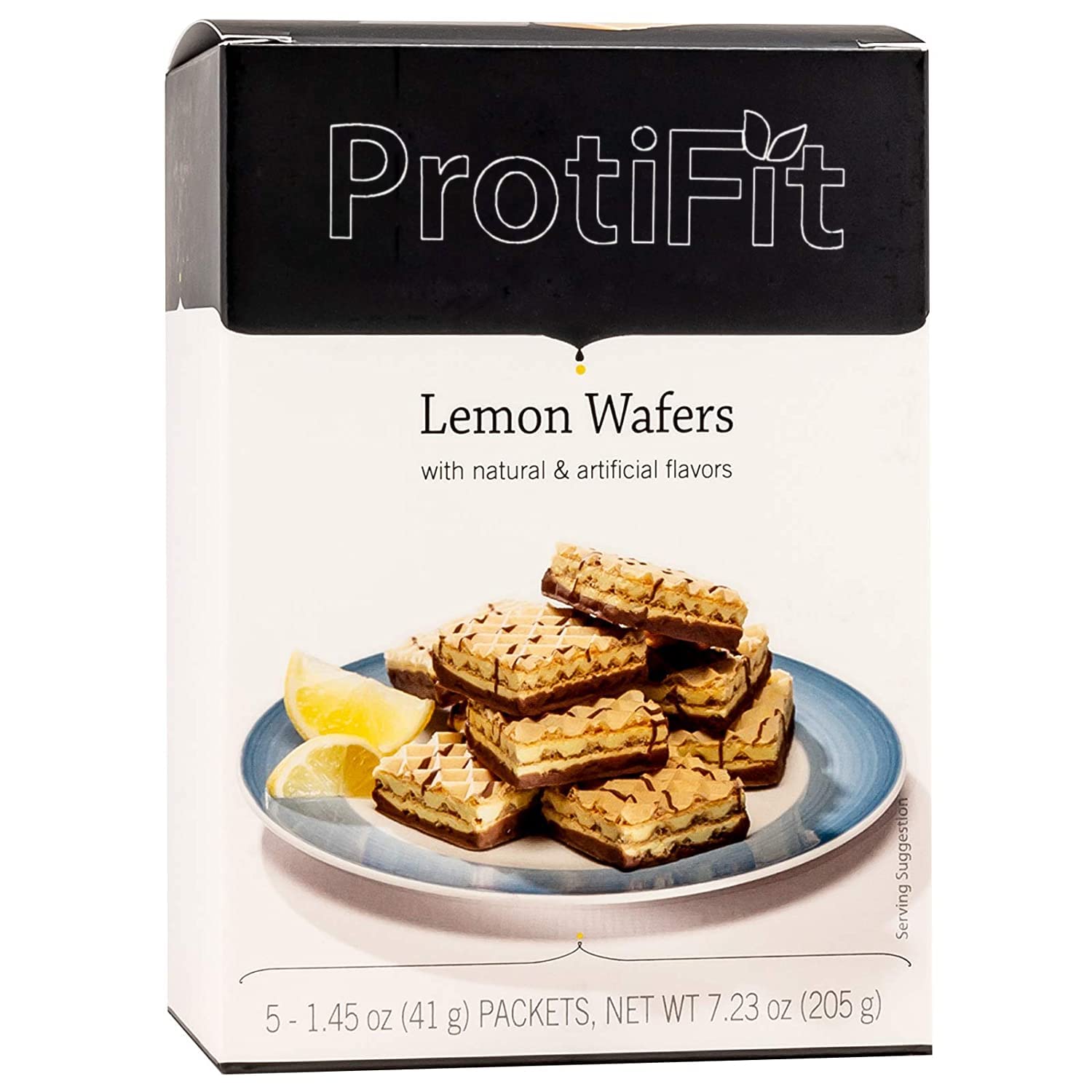 PROTIFIT High Protein Wafer Bar - 15g Protein, Low Calorie, Low Carb & Fat, No Trans Fat or Cholesterol, Ideal Protein Compatible, 5 Count (Lemon Flavor) - Perfect for Post-Workout Recovery & Healthy Snacking