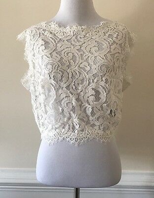 BHLDN Tadashi Shoji Savannah Bridal Topper - Elegant Lace Wedding Dress Cover-Up for Brides, Perfect for Beach & Outdoor Ceremonies