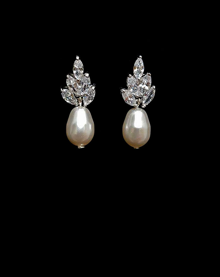 Elegant Bridal Earrings | Bocheron Drop Pearl Jewelry by Stephanie Browne – Perfect for Weddings, Prom & Special Occasions