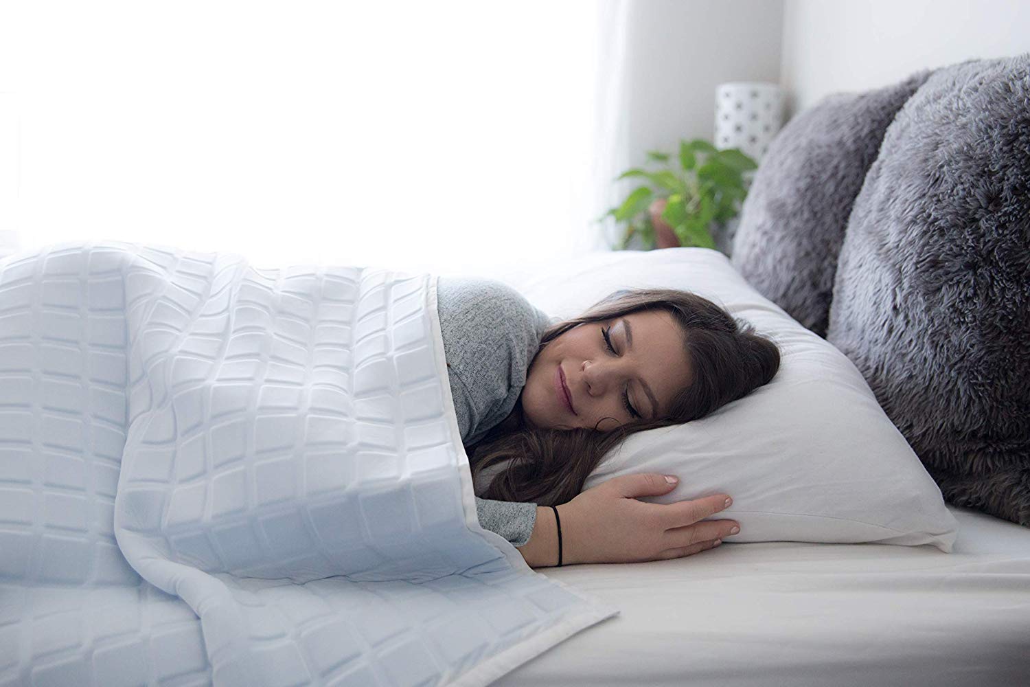 OPULENCE Cooling Gel Weighted Blanket - Queen Size 80x60 Inches, 32 lbs - Premium Anxiety Relief & Temperature Regulation for Hot Sleepers - Perfect for Stress Relief, Insomnia & Sensory Therapy