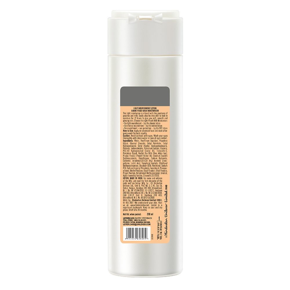 Lakmé Peach Milk Moisturizing Body Lotion 200ml & Gentle Deep Pore Cleanser 120ml - Hydrating Skincare Duo for Dry Skin & Daily Face Wash Routine