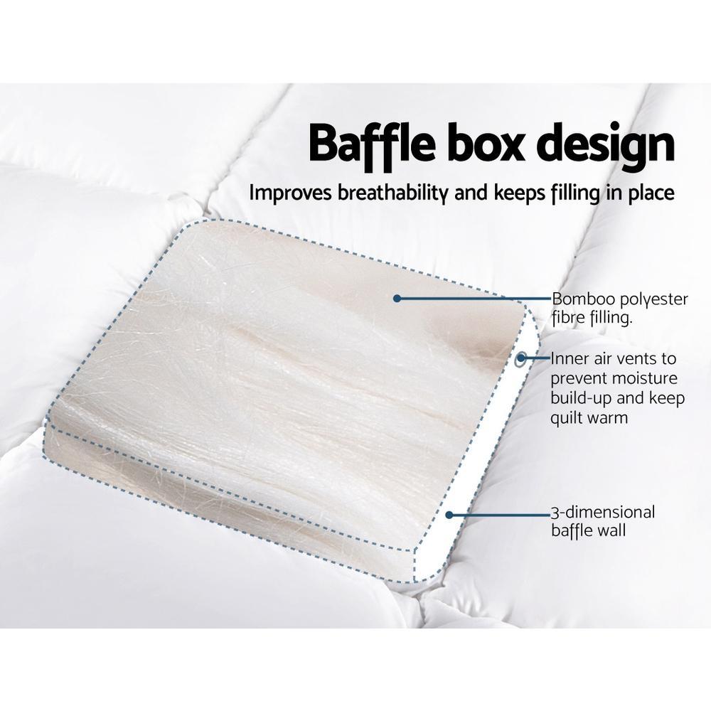 Bamboo Fiber King Mattress Topper - Cooling Pillowtop Protector for Pressure Relief & Back Pain - Perfect for Hot Sleepers & Allergy Sufferers