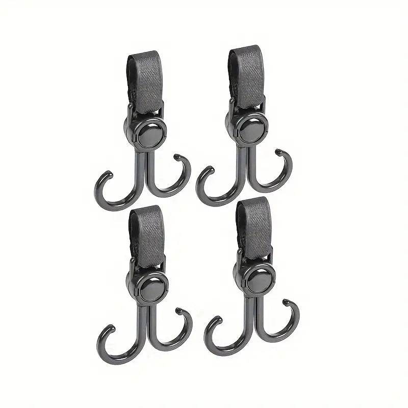 Universal Stroller & Wheelchair Hanging Bag Hooks - Durable Multi-Purpose Organizer for Diaper Bags, Groceries & Shopping - Perfect for Parents, Caregivers & Travelers