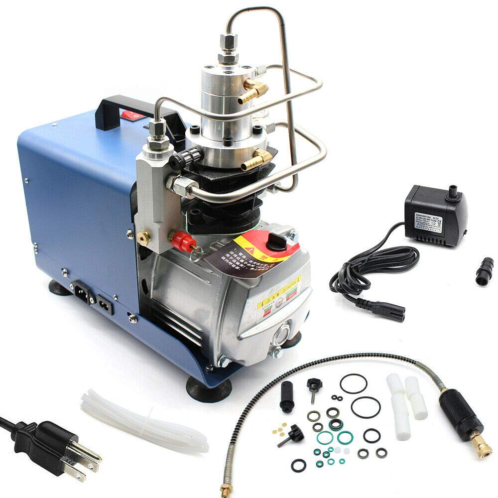 TFCFL 4500PSI High Pressure Electric Air Compressor Pump - 30Mpa/110V with Auto-Stop & Adjustable Control for PCP Air Rifles, Paintball Tanks & Scuba Fill Stations | Portable Airgun Charging & Diving Equipment Maintenance