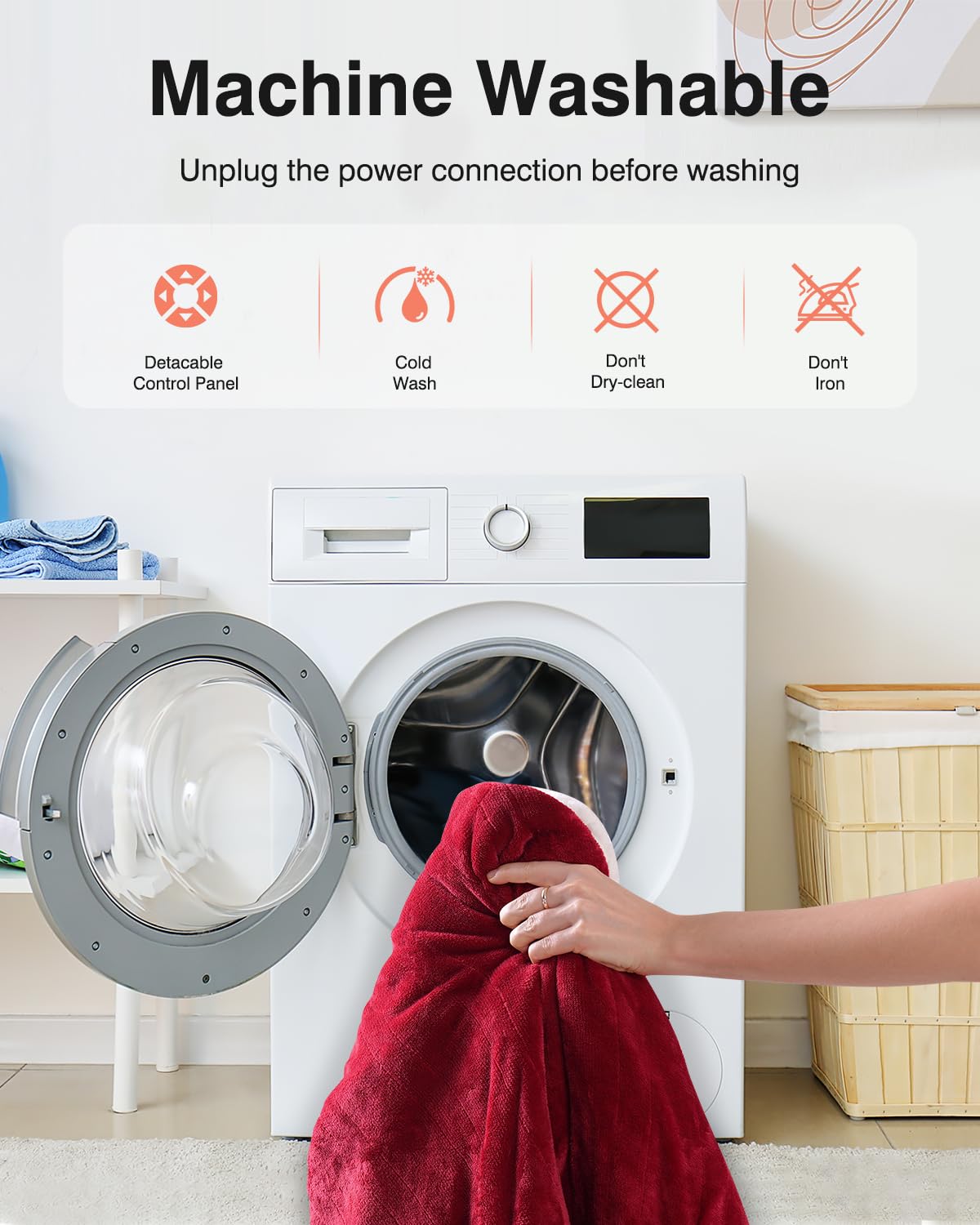 Wearable Heated Blanket with Sleeves - Electric Heating Blanket for Women & Men - Perfect for Cold Weather, Office, Travel & Home Use