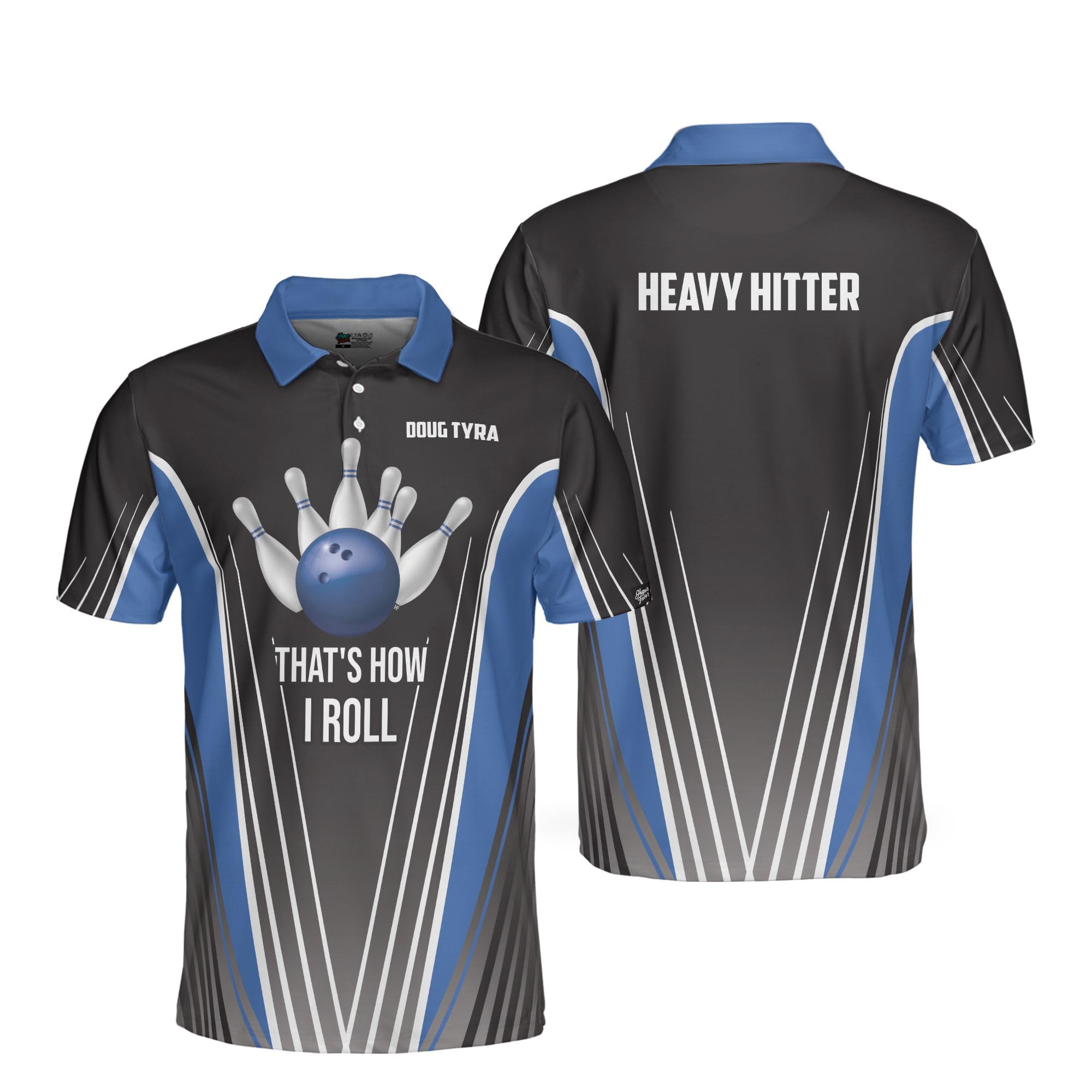 Custom Bowling Shirts for Men - Personalized Short Sleeve Bowling Polo Shirts - Unique Team Uniforms for Bowling Leagues & Casual Wear