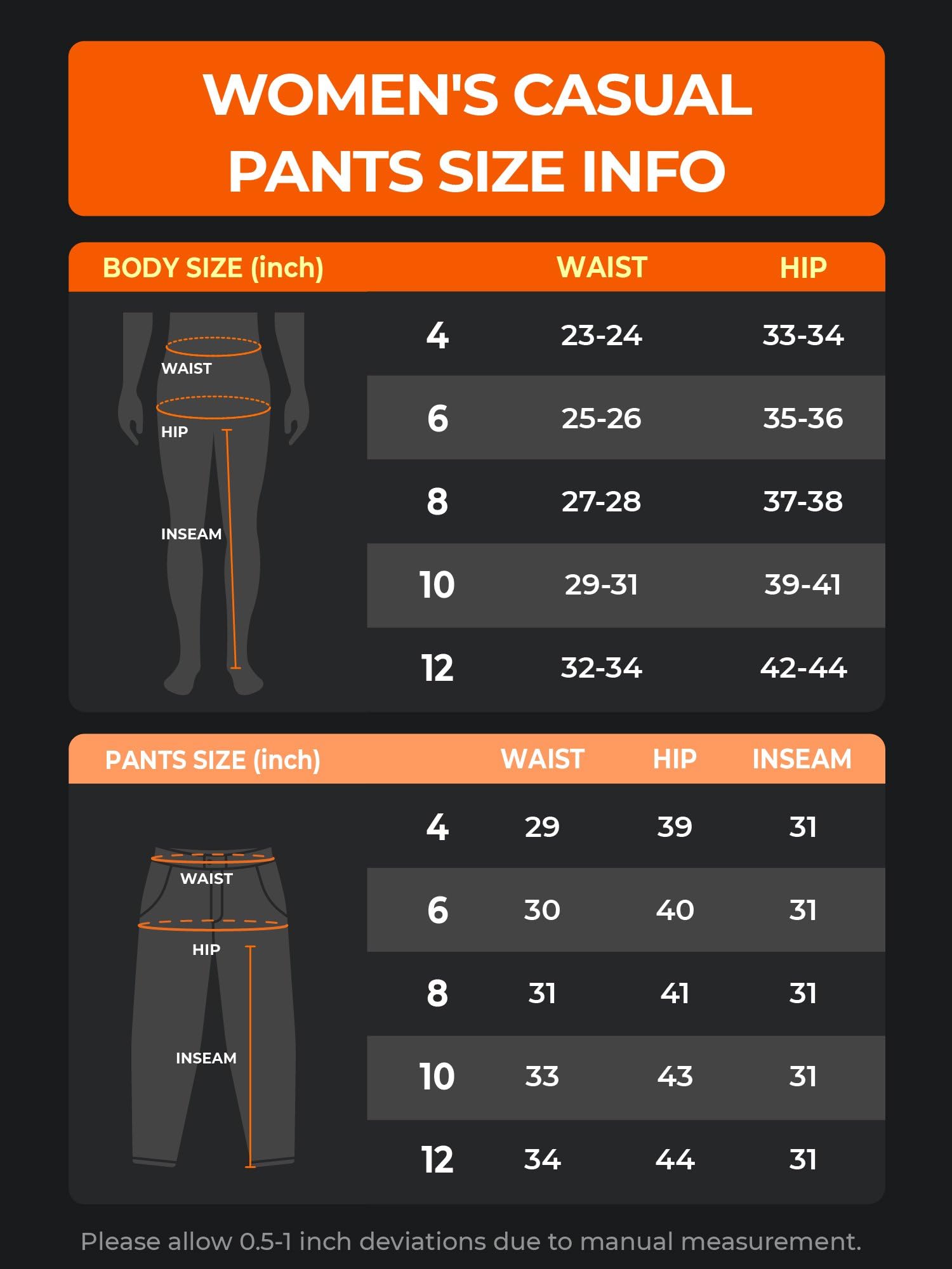 ORORO Women's Fleece-Lined Heated Pants with Battery - Thermal Winter Pants for Outdoor Activities, Work & Daily Wear - USB Rechargeable (Charger Not Included) - Perfect for Skiing, Hiking & Cold Weather Commutes