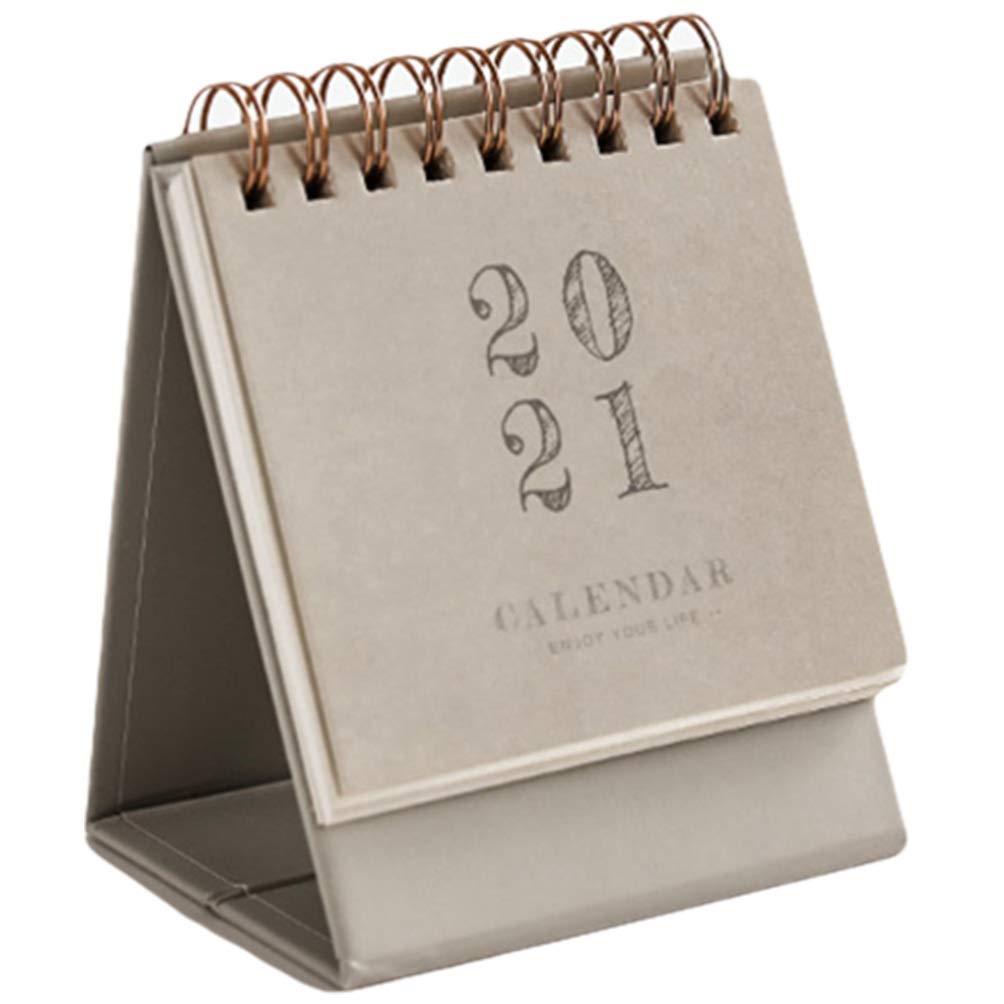 **KESYOO 2020-2021 Monthly Desk Calendar - Standing Flip Planner for Office & Home, Daily Schedule Organizer (Grey) - Perfect for Work, School & Personal Planning**