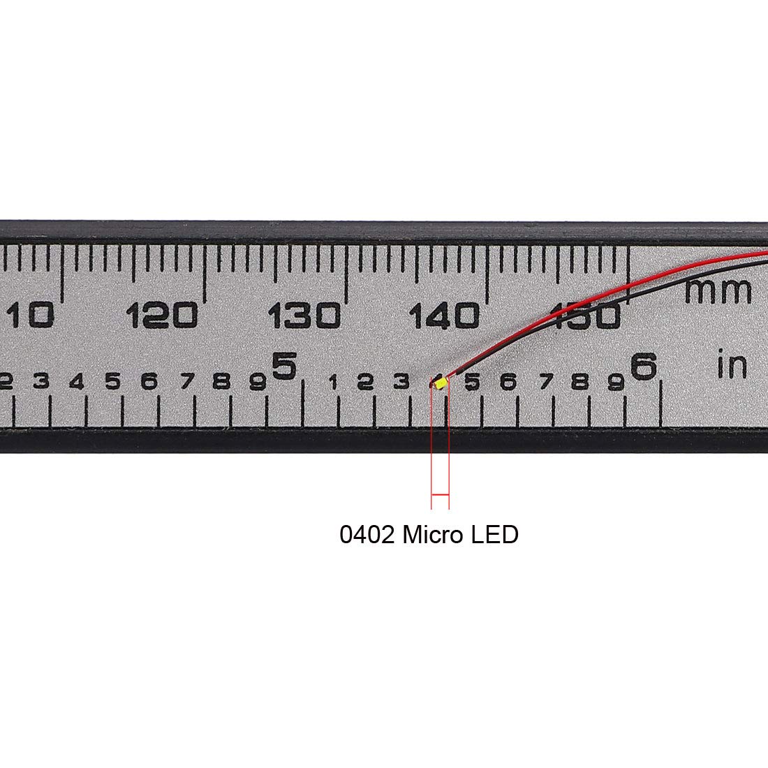 uxcell 5pcs Prewired 0402 White SMD LED Light Emitting Diodes - DC 6-18V Micro Wired Soldered Mini LED Lights with Resistor for PCB, Electronics Projects & DIY Circuits