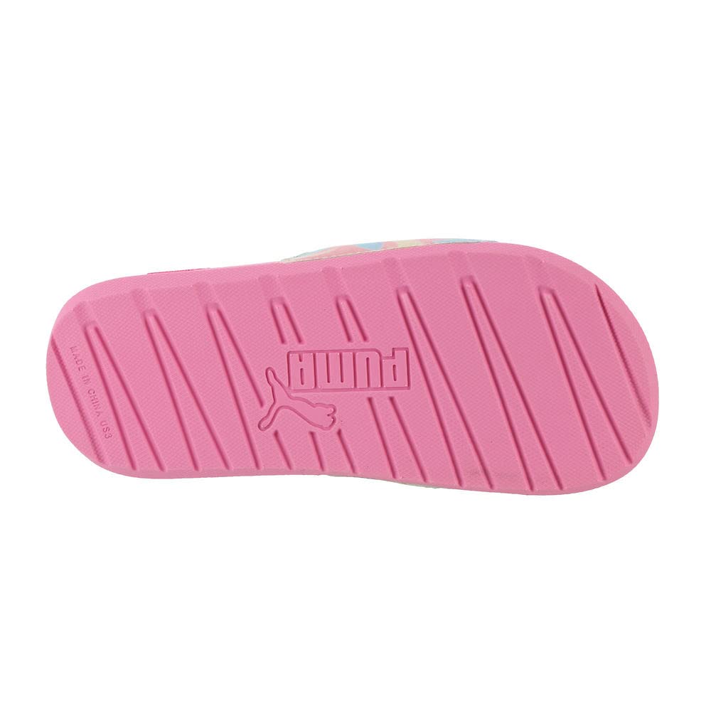 PUMA Cool Cat Ice Cream Swirl Sneakers for Big Kids - Pink Glimmer, Elektro Purple, Island Paradise & Puma White | Size 7 | Comfortable & Stylish for School, Play & Everyday Wear