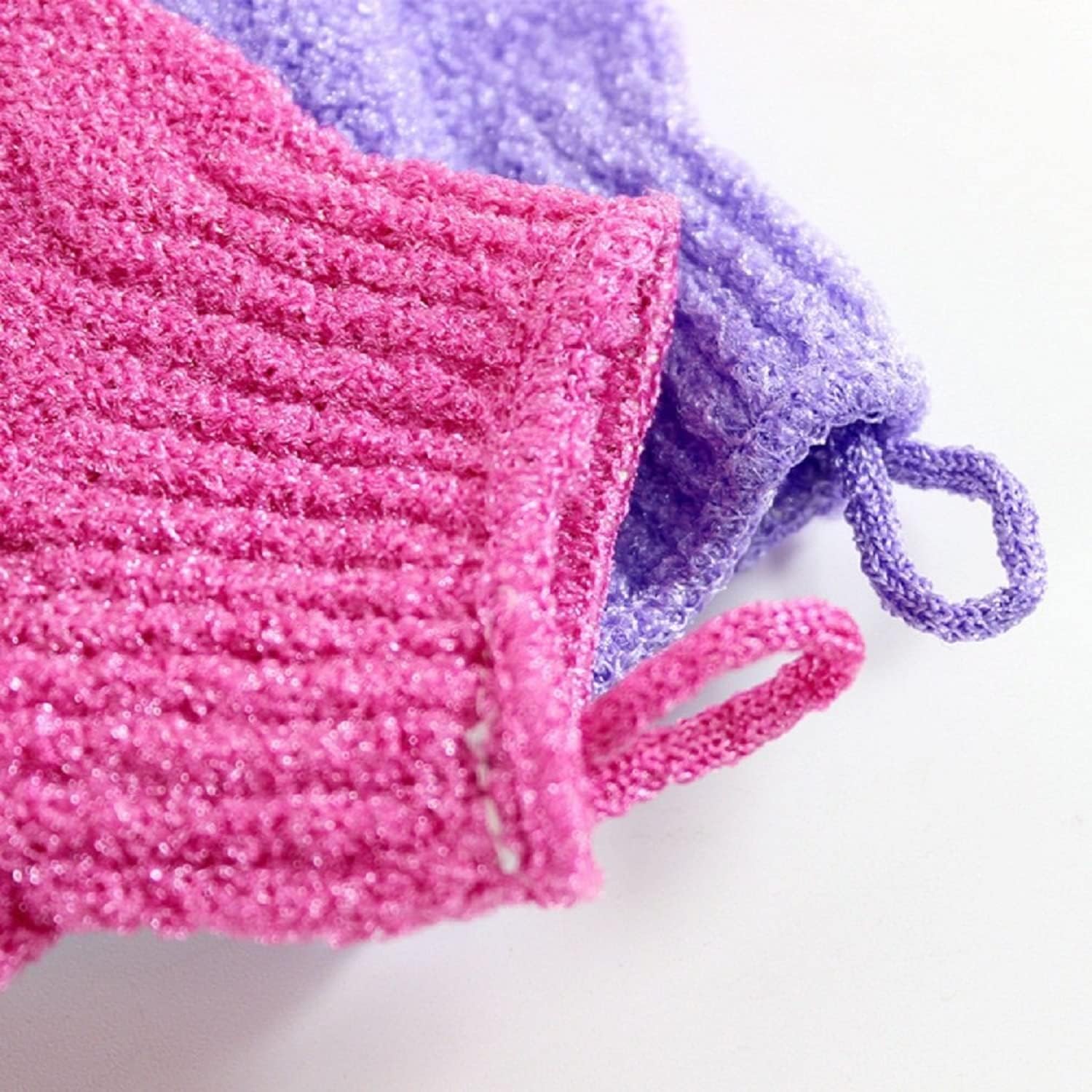 B-LADY 2-Pack Natural Exfoliating Bath Gloves for Face & Body - Gentle Cleansing Sponge, Buff Scrubber for Men, Women & Baby - Perfect for Shower, Bath & Spa Relaxation