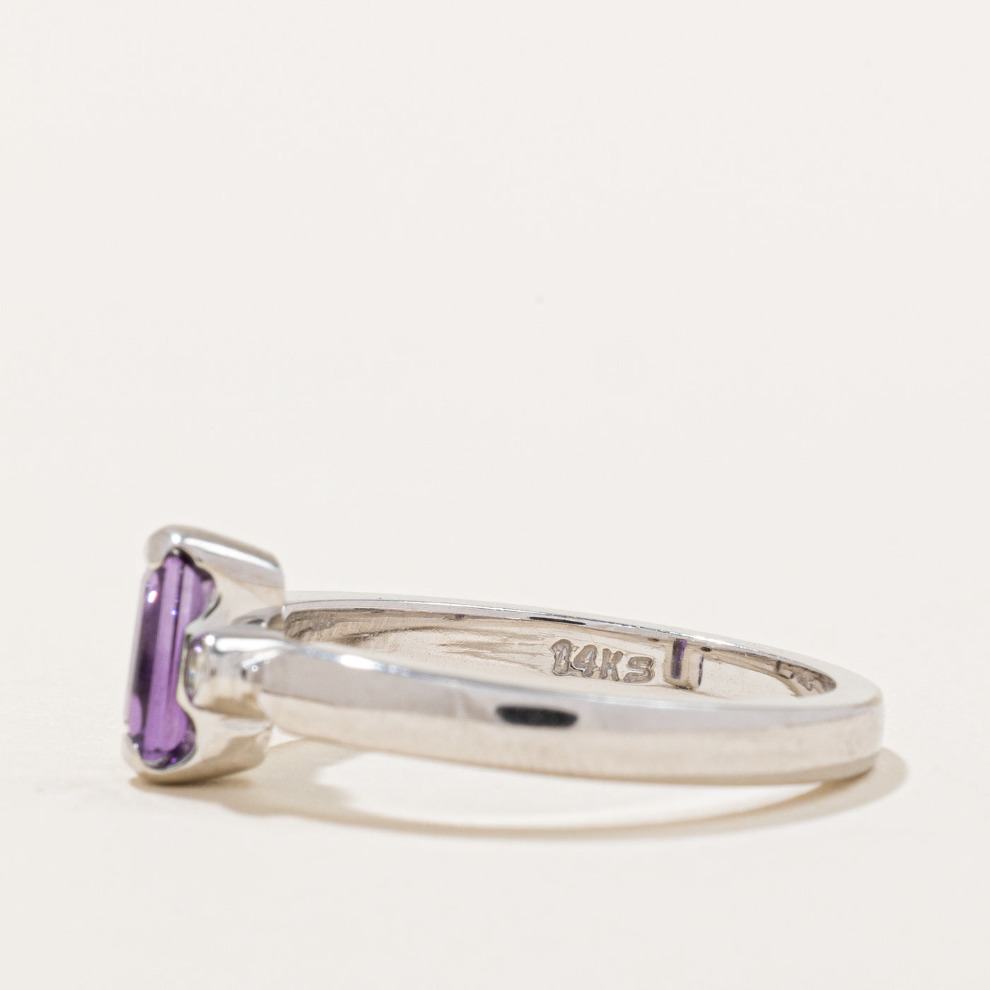 Amethyst and Diamond Ring - 0.25ct Amethyst with 0.04ctw Diamond Accents - Size 6.25 - Elegant Purple Gemstone Jewelry for Women - Perfect for Engagement, Anniversary & Special Occasions