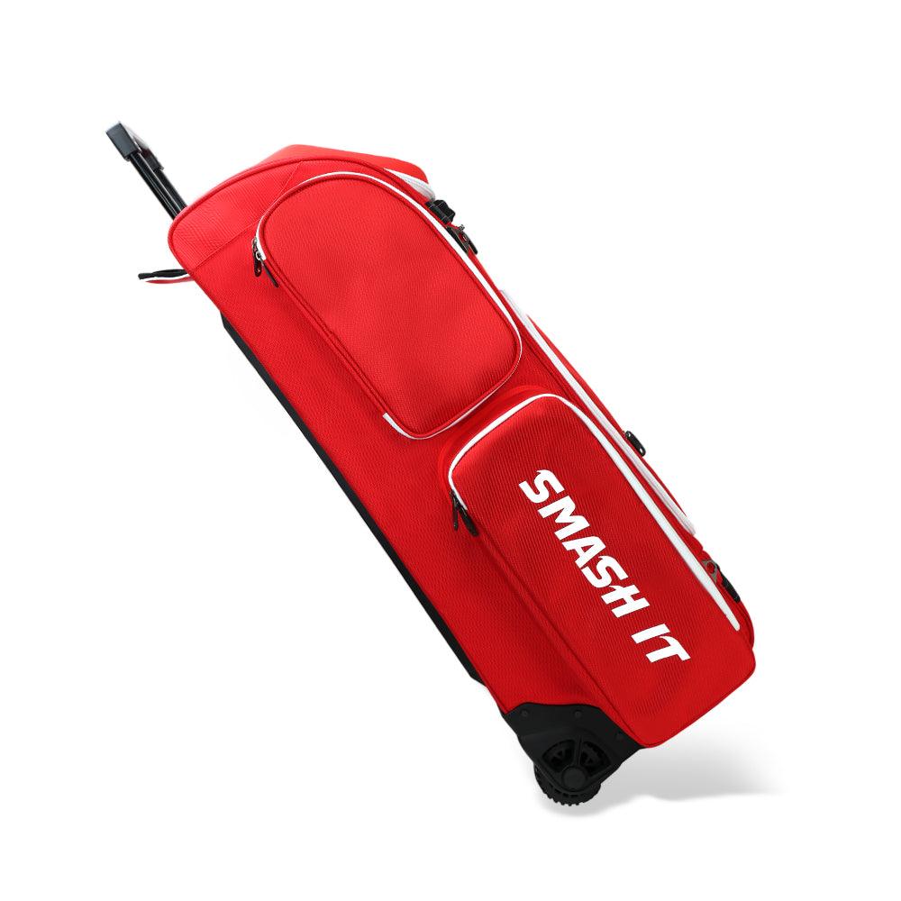 2025 Smash Ops Guerrilla V4 Durable Rolling Luggage - Red & White Carry-On Suitcase for Travel, Gym & Business Trips | Perfect for Airplane, Commuting & Weekend Getaways