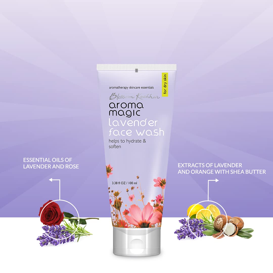 Aroma Magic White Tea & Chamomile Face Wash 100ml | Lavender Face Wash 100ml | Gentle Cleansing for Sensitive Skin | Daily Skincare Routine