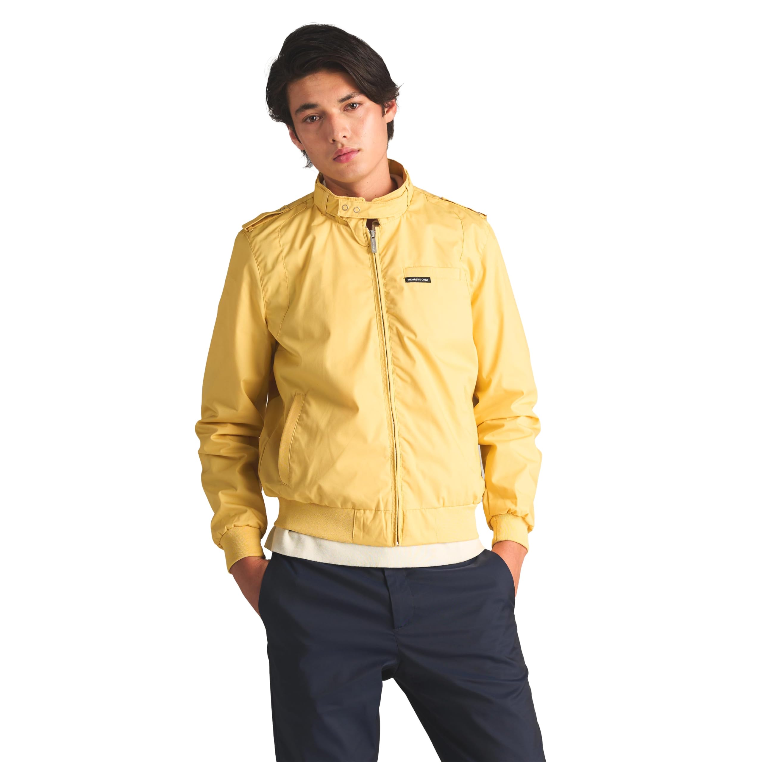 Unisex Members Only Classic Iconic Racer Lightweight Bomber Jacket - Perfect for Casual Outings & Urban Adventures