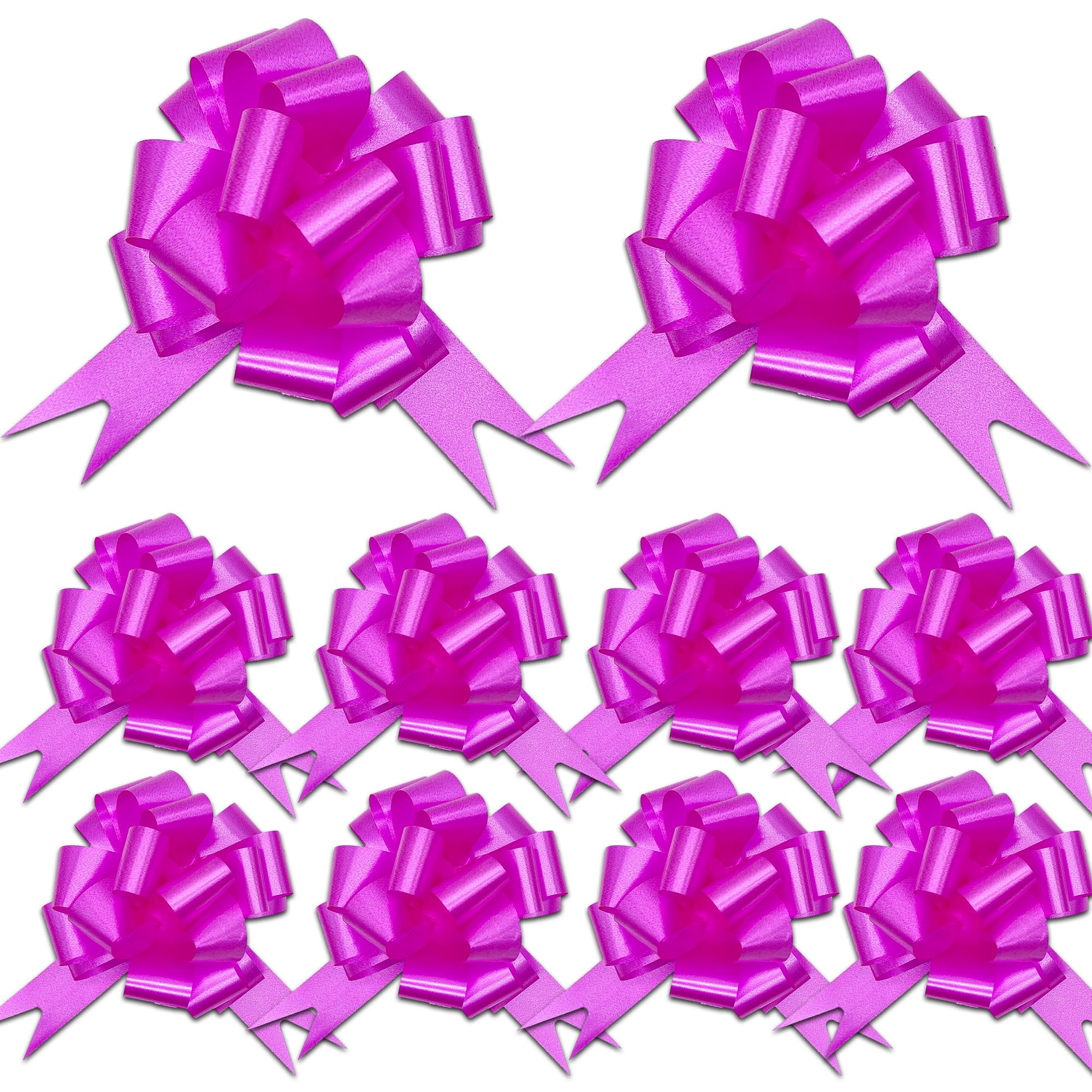 10-Piece 4.7-Inch Pull Bows for Gift Wrapping - Premium Self-Adhesive Ribbon Bows for Gift Boxes, Baskets, Birthdays, Weddings & Holidays - Perfect for Christmas, Valentine's Day, Easter & Party Decorations