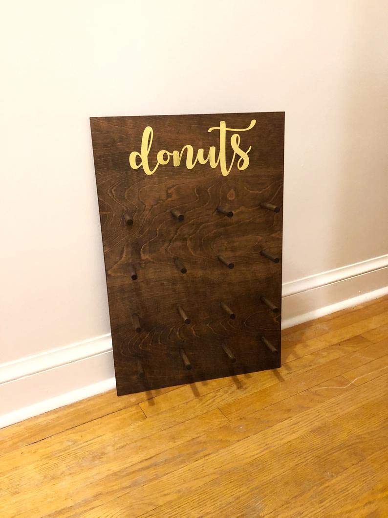 Wedding Donut Wall Display - Elegant Donut Holder & Doughnut Stand for Wedding Dessert Table Decor | Perfect for Bridal Showers, Birthday Parties & Baby Showers