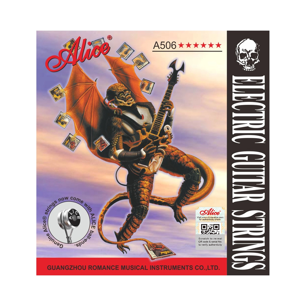 Alice A506 Electric Guitar Strings Set - Premium Nickel Wound for Bright Tone & Longevity - Perfect for Rock, Blues & Metal Performances