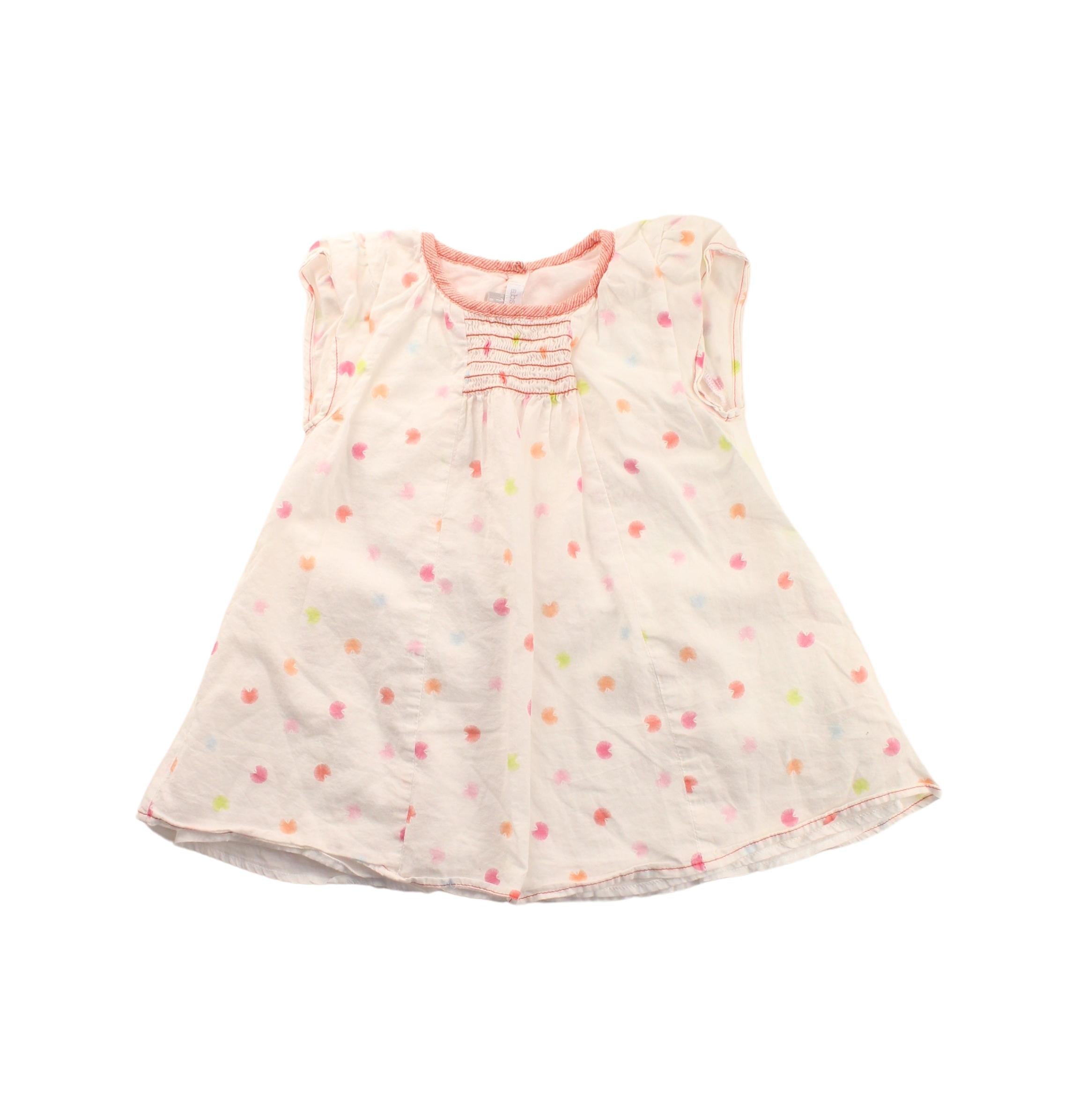 Absorba Short Sleeve Baby Dress for Girls 12-18 Months - Soft Cotton Casual Outfit for Playtime & Family Photos