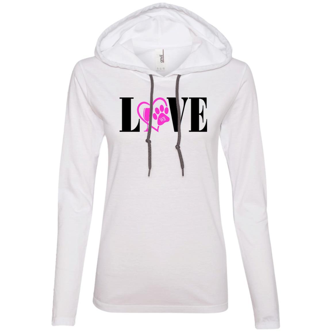 WineyBitches.co Women's Long Sleeve T-Shirt Hoodie - Cozy Pullover for Casual Wear, Lounge & Outings