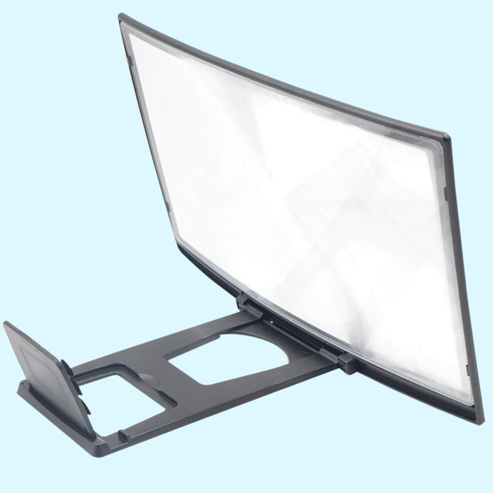 BESPORTBLE Universal Phone Stand Holder with Screen Magnifier - Adjustable Mobile Phone Mount Bracket for Curved & Flat Screens - Perfect for Watching Movies, Video Calls, and Hands-Free Viewing