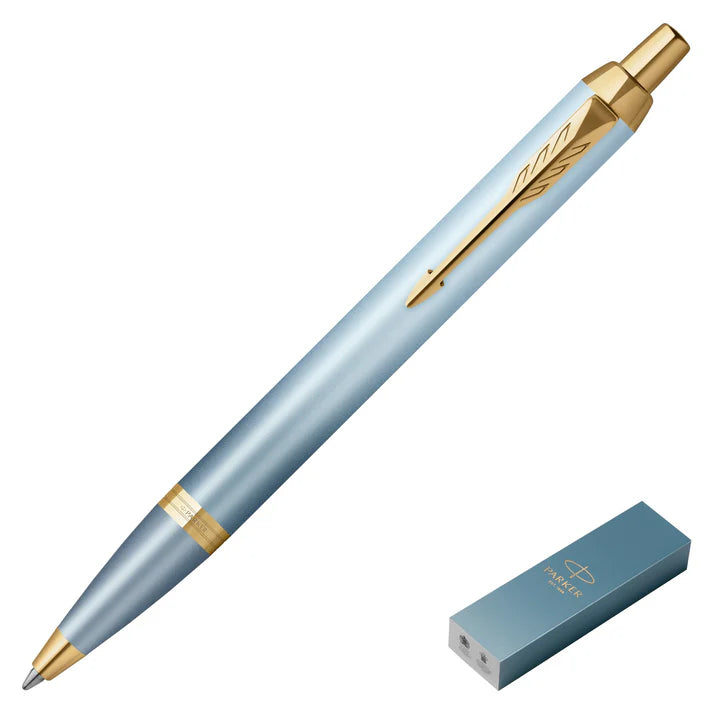 Parker IM Ballpoint Pen - Turquoise Green with Gold Trim | Premium Writing Instrument for Office, School & Gifts | Smooth Writing Experience for Professionals & Students