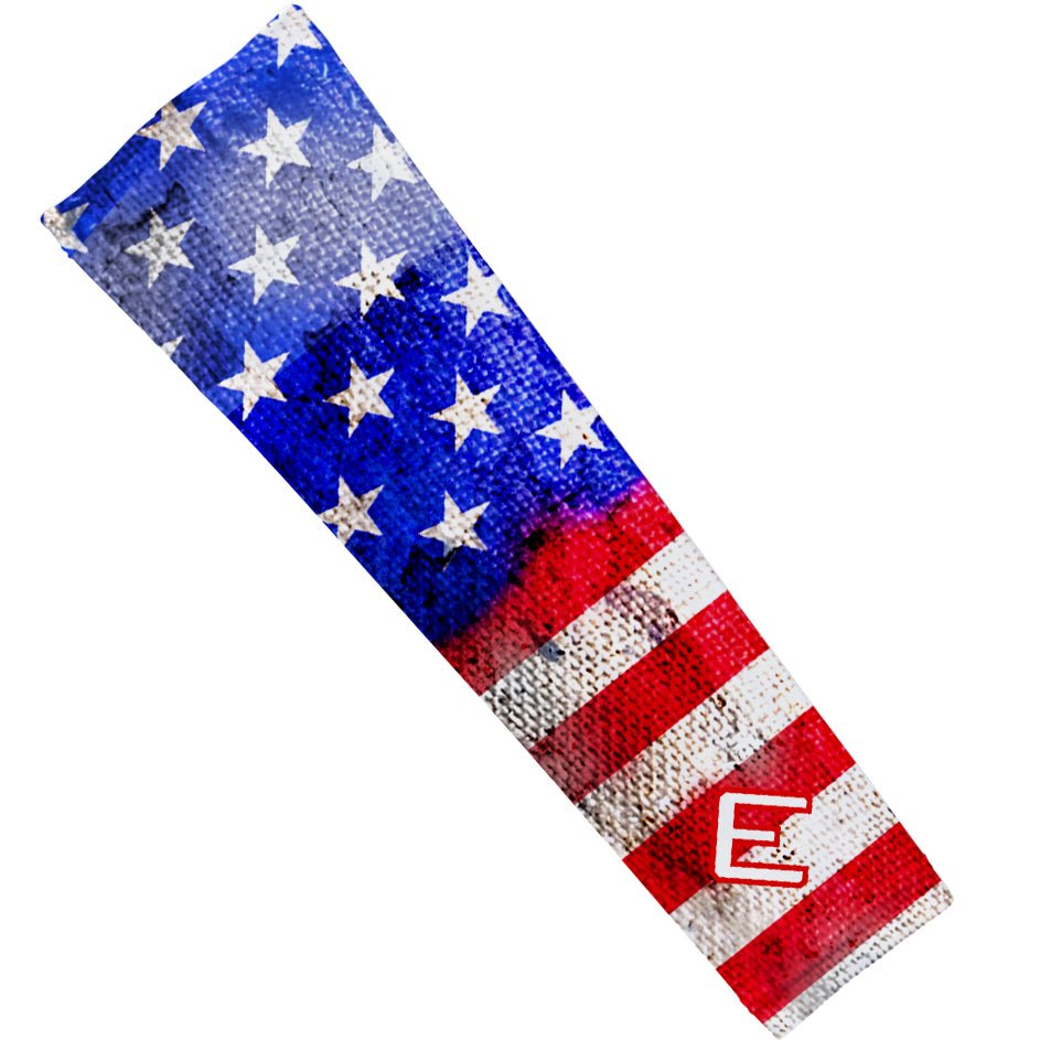 Old Glory American Flag Arm Sleeve - Patriotic Compression Sleeve for Sports, Workouts & Outdoor Activities - USA Flag Design for Running, Cycling & Baseball