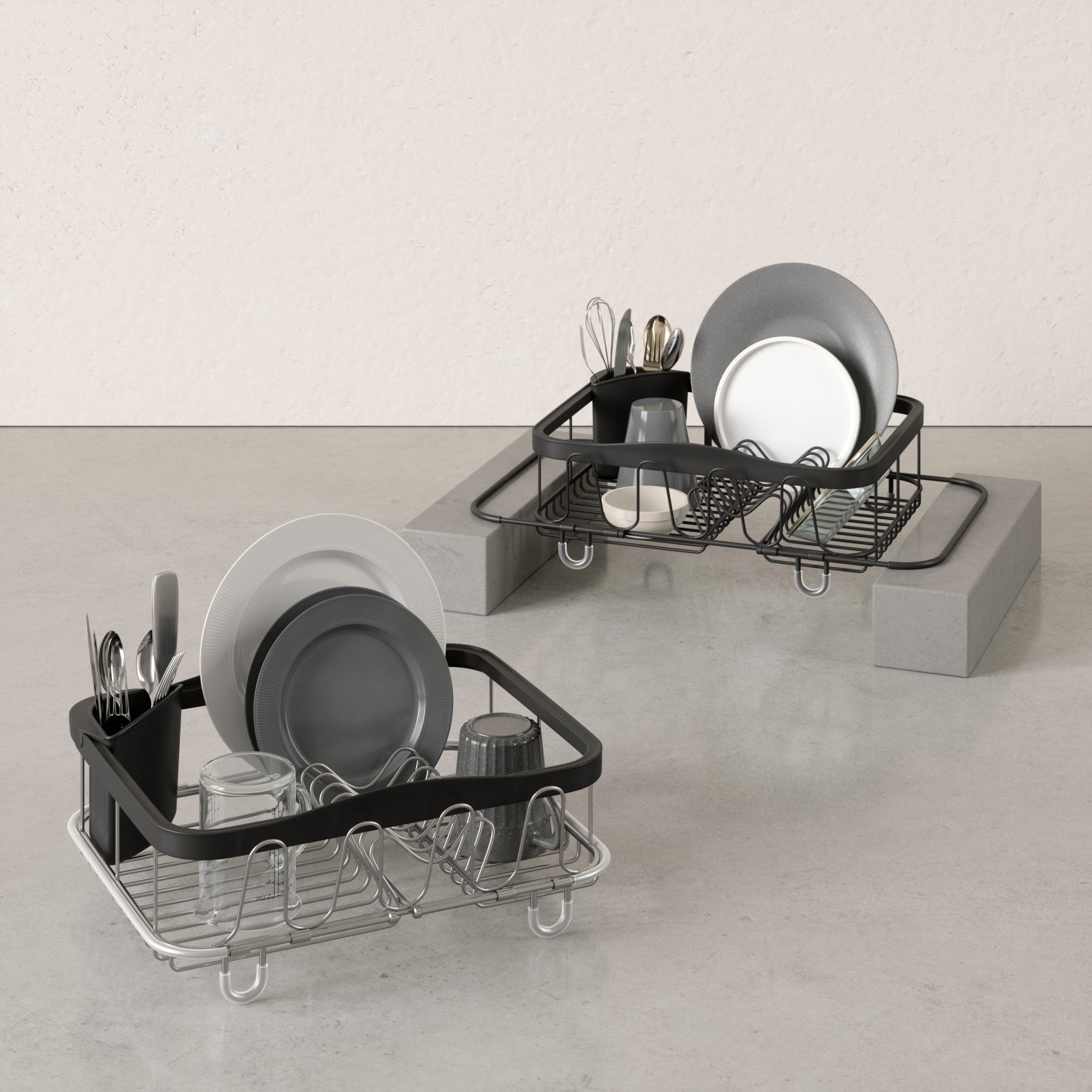 Stainless Steel Dish Drying Rack - Space Saving Kitchen Organizer for Dishes, Cups & Utensils - Perfect for Small Kitchens, Apartments & RVs