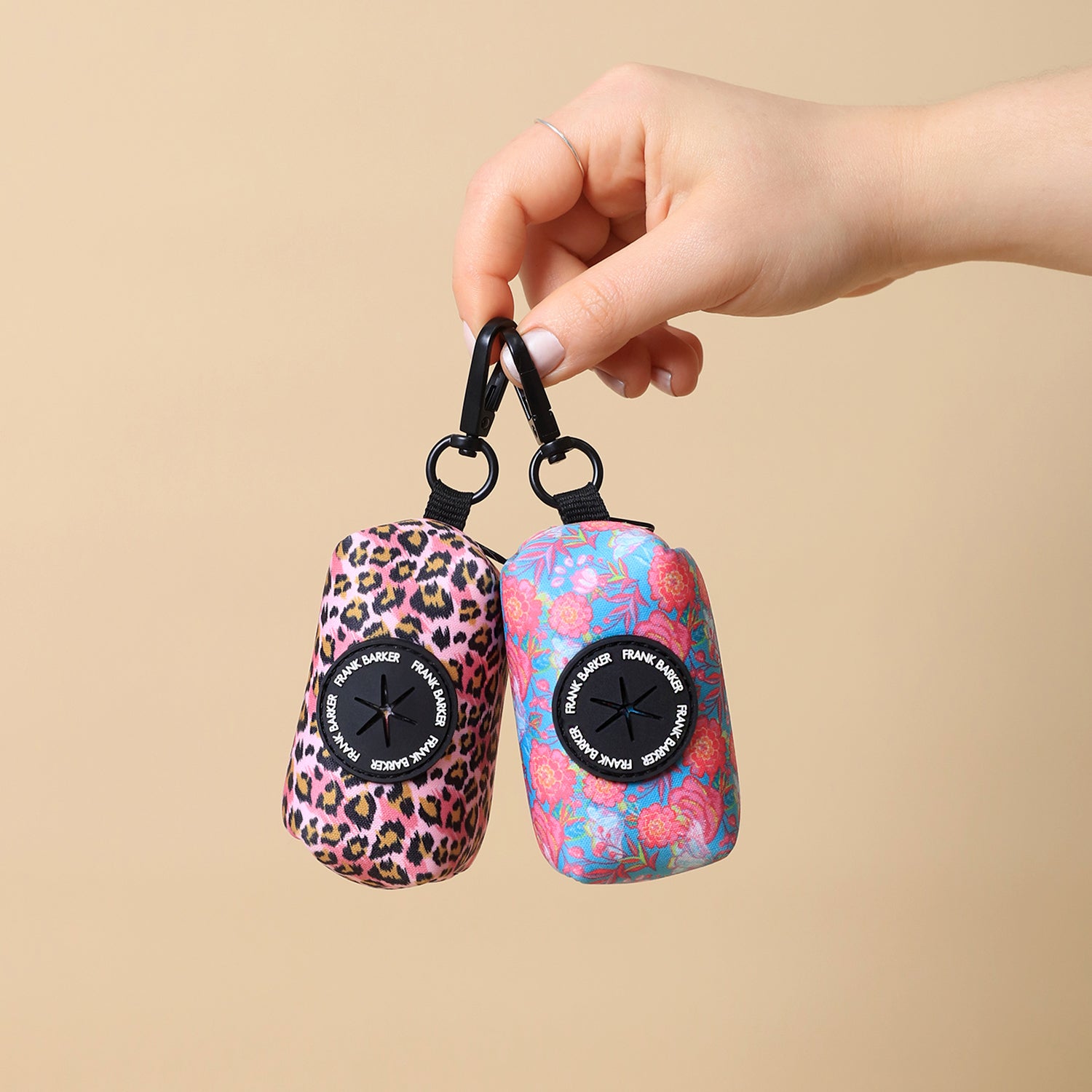 Frank Barker Leopard Print Dog Poop Bags - Biodegradable Waste Bags for Dogs, Small & Large Breeds - Perfect for Walking, Hiking & Travel