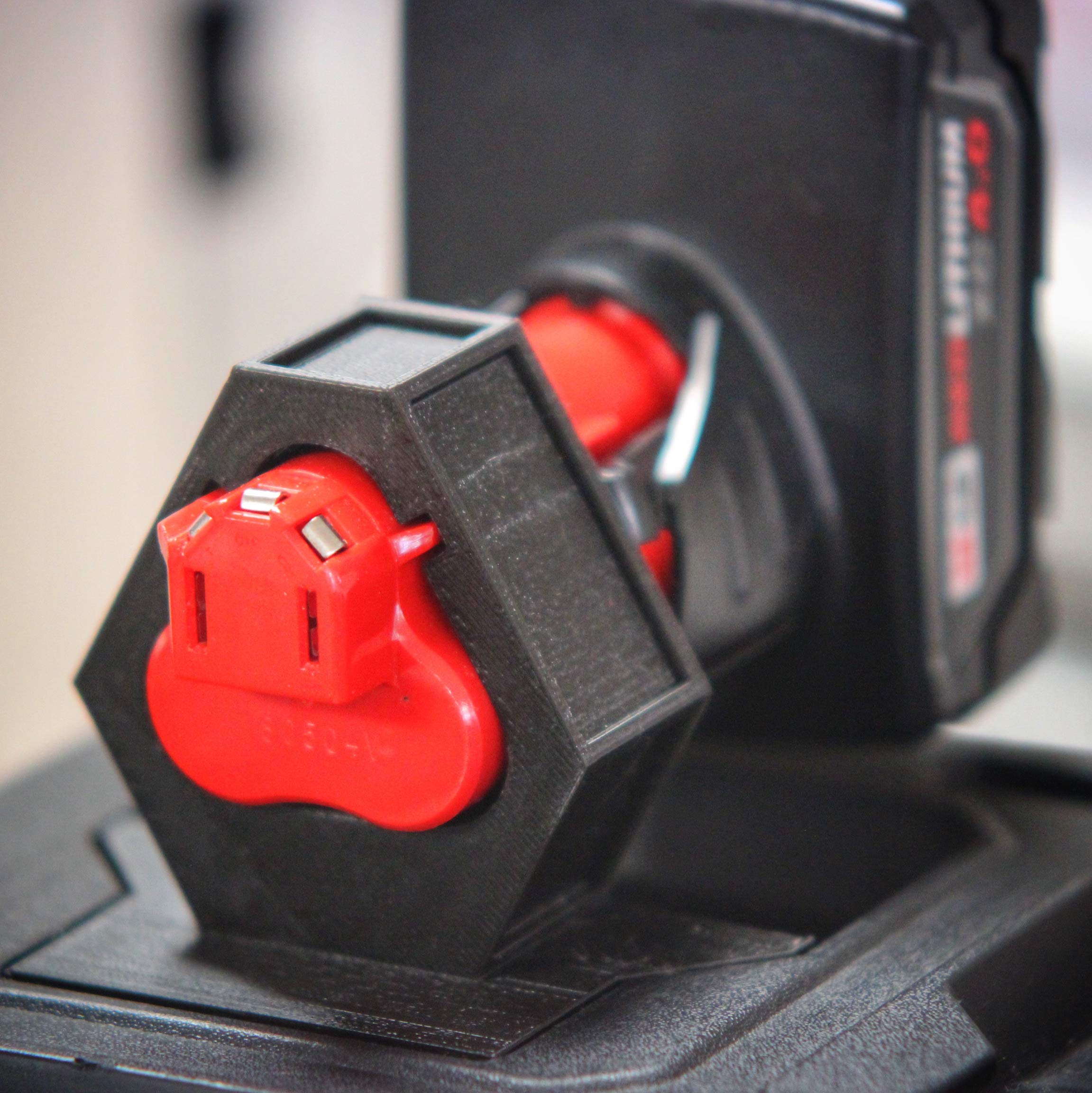 Milwaukee M12 Battery Holster Adapter - Compatible with Packout System | Secure Power Tool Battery Storage for Jobsite & Workshop Organization