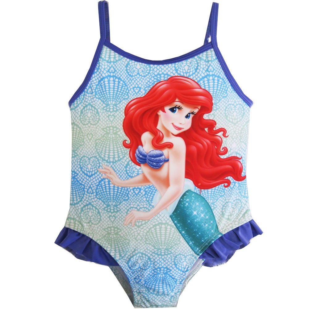 Disney Little Mermaid One-Piece Swimsuit for Baby Girls - Cute & Comfortable Infant Swimwear for Pool, Beach & Summer Vacations