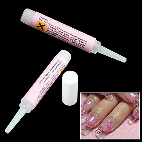LyDia® Professional Strong 2g Nail Adhesive Glue for Acrylic Nails, UV Gel, French Tips & Nail Art - Long Lasting False Nail Glue (2-Pack) - Perfect for Salon, Home Manicures & Nail Extensions