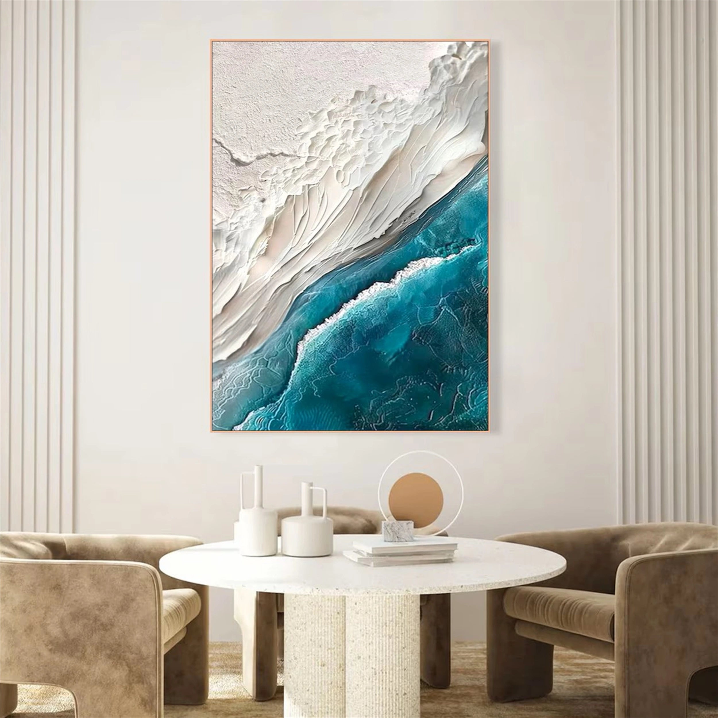 Ocean And Sky Painting #OS 069 - Stunning Seascape Wall Art for Home & Office Decor - Perfect for Living Room, Bedroom or Beach House