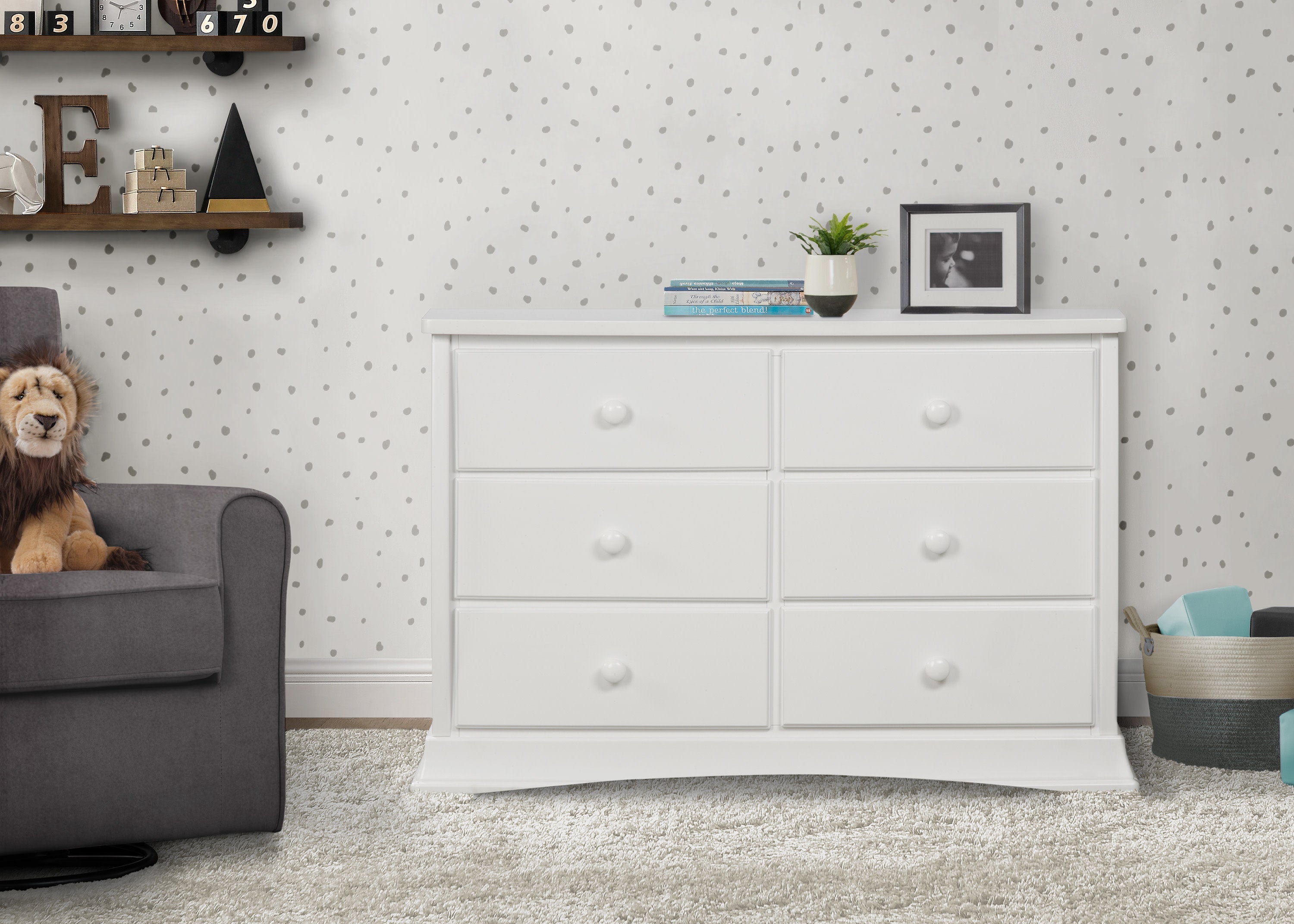 Stylish Bentley 6-Drawer Wooden Dresser for Bedroom - Modern Storage Chest with Smooth Gliding Drawers | Perfect for Master Bedroom, Guest Room & Nursery Organization