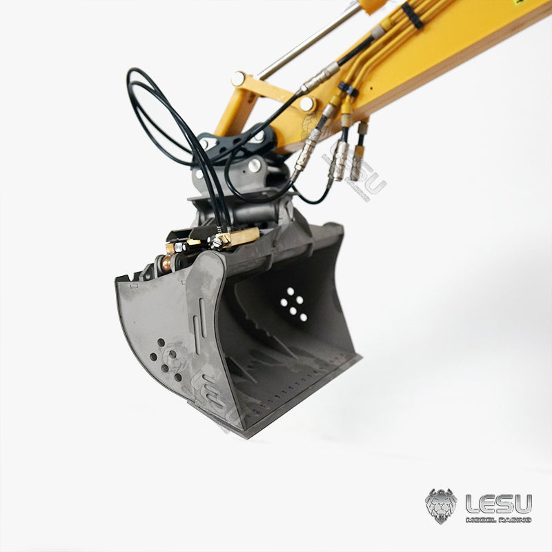 LESU 1/14 Scale Metal Hydraulic RC Excavator with 3-Section Ripper Bucket - Remote Control Construction Toy for Digging, Tree Removal & Compacting - Perfect for Kids & Adults Outdoor Play, Construction Simulation & DIY Projects