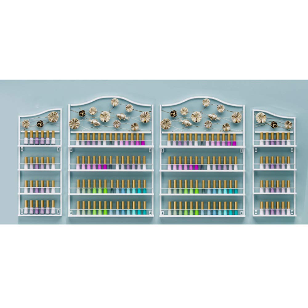 4-Layer Wall Mounted Nail Polish Display Rack - Nail Polish Storage Shelves & Essential Oil Organizer for Salons, Spas & Home Use - Perfect for Salon Organization & DIY Manicure Stations