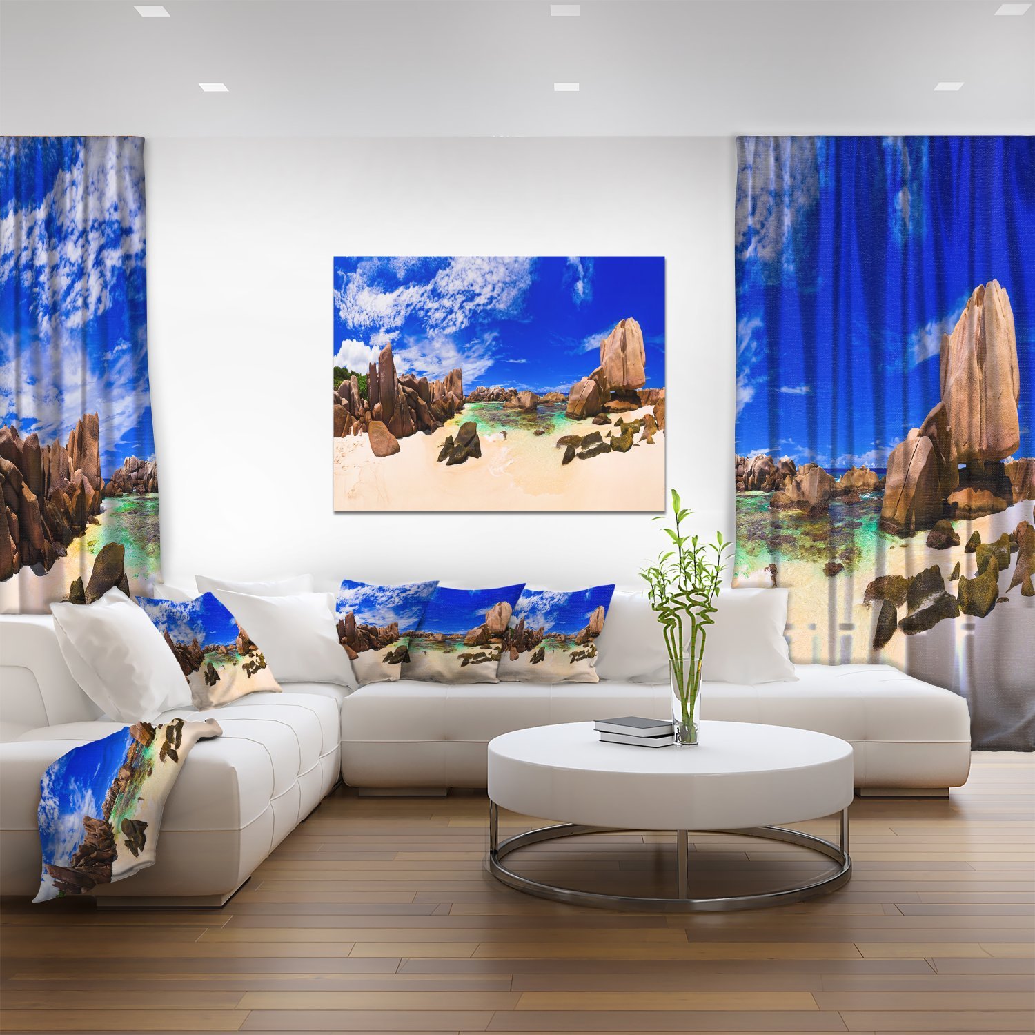 Stunning Seychelles Tropical Beach Landscape Canvas Print - Perfect for Home Decor, Office Wall Art & Coastal Themed Interiors
