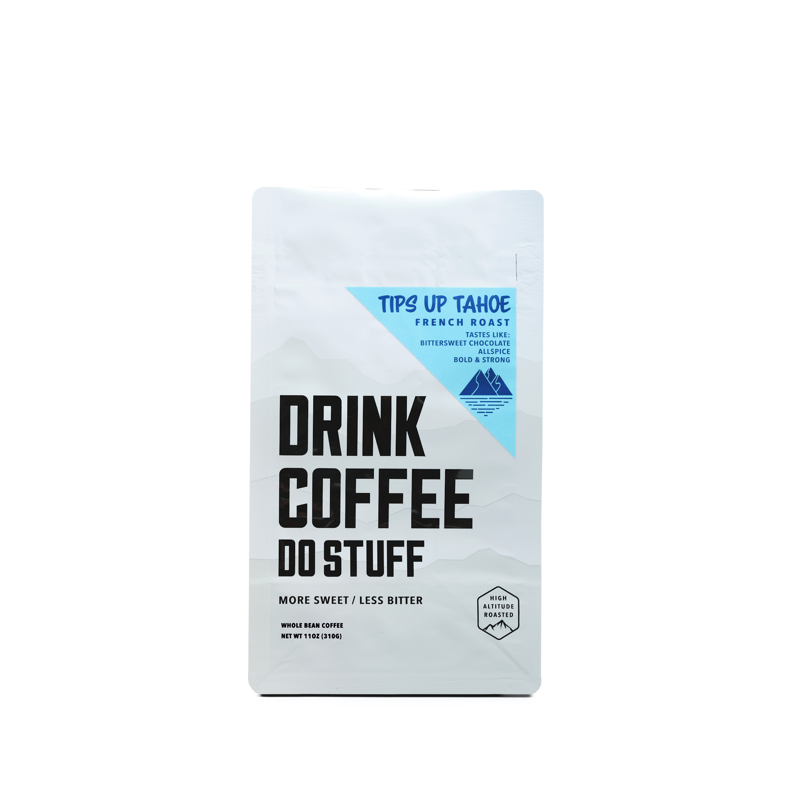 Tips Up Tahoe French Roast Coffee Beans - Premium Dark Roast Whole Bean Coffee for Rich Flavor - Perfect for Home Brewing, Office Use & Camping Trips
