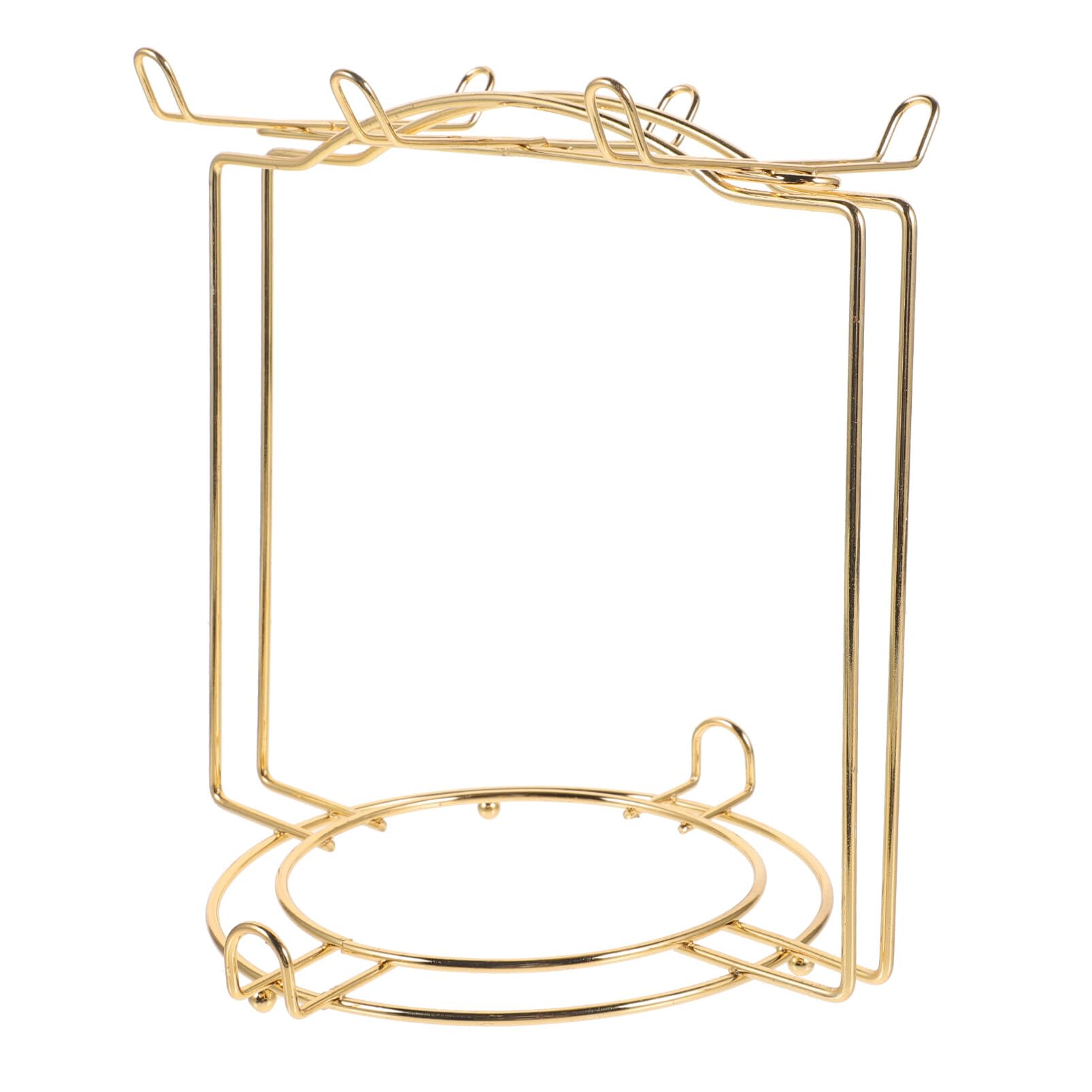 Stainless Steel Coffee Mug Holder with 6 Hooks - Tea Cup Organizer Rack for Countertop Storage & Drying | Perfect for Kitchen, Office, or Cafe Display