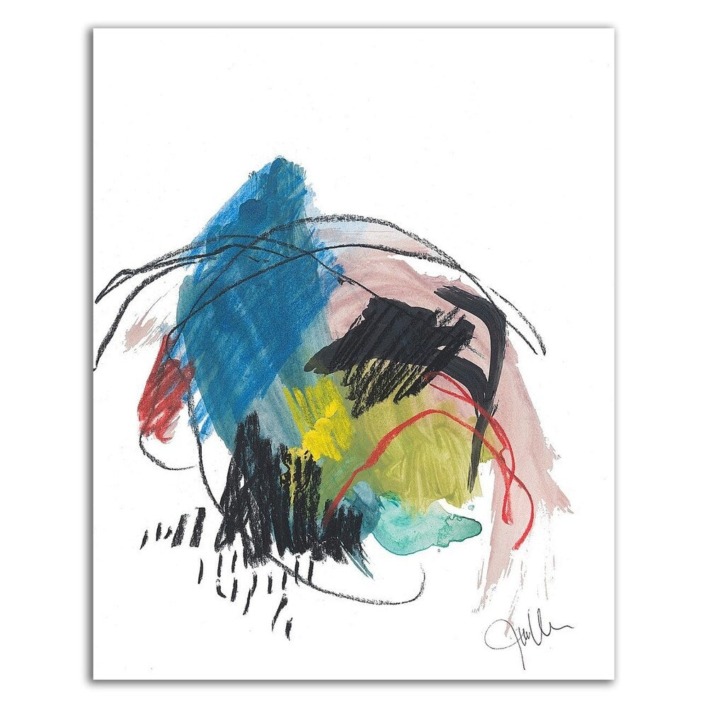 Abstract Landscape No. 36 by Jan Weiss - Premium Canvas Wall Art Print - Ready to Hang - Modern Home & Office Decor for Living Room, Bedroom, or Workspace