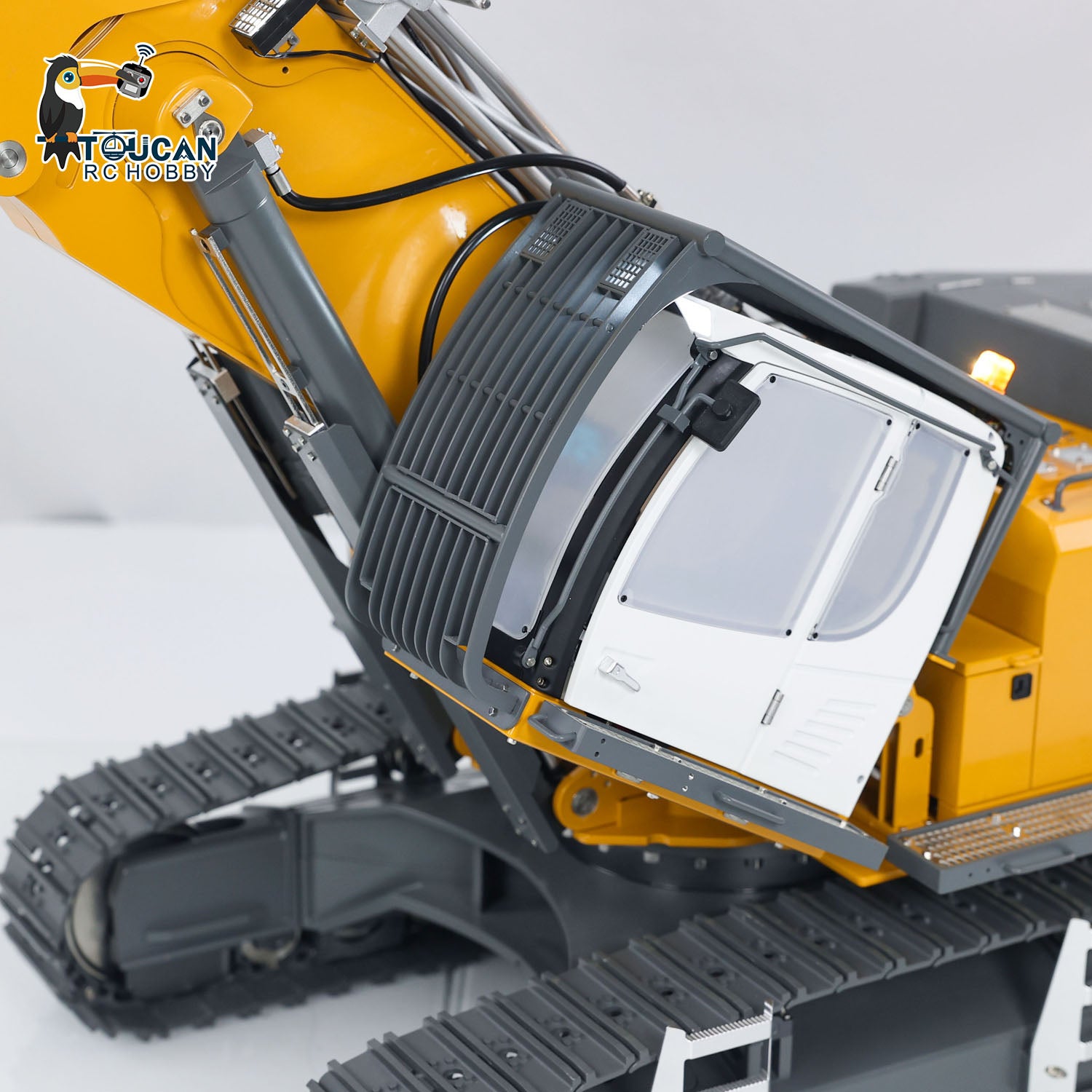 1/14 Scale K970 300 RC Hydraulic Excavator Toy - Radio Controlled Demolition Machine with Replaceable 2-Arm, RTR Painted Version - Perfect for Construction Enthusiasts & RC Hobbyists (Ideal for Backyard Digging, Sandbox Play & Model Construction Sites)