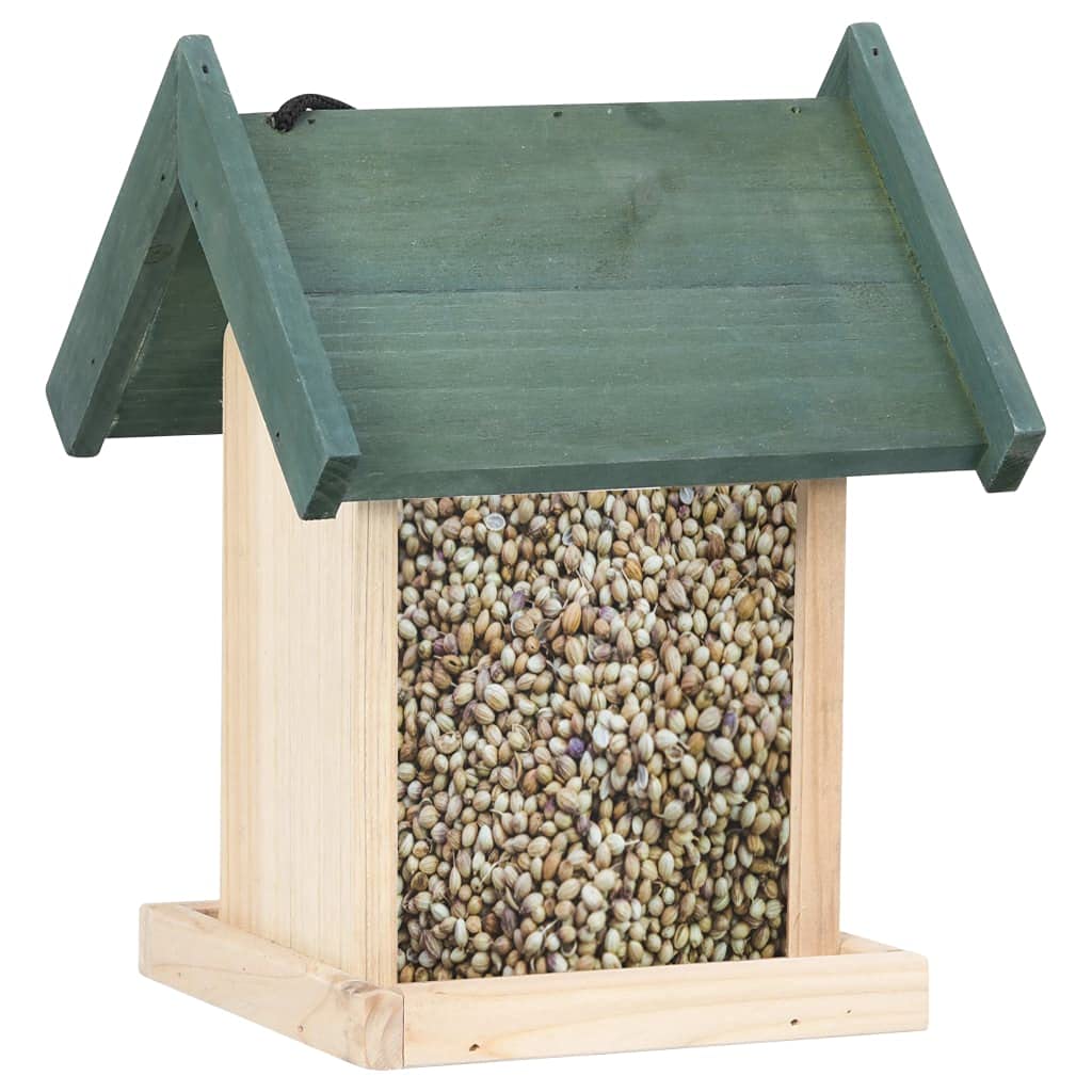 4-Piece Wooden Bird Feeder Set with Stand - Weatherproof Fir Wood Garden Birdhouse for Outdoor Use - Attract Wild Birds to Your Backyard, Patio or Garden Decor