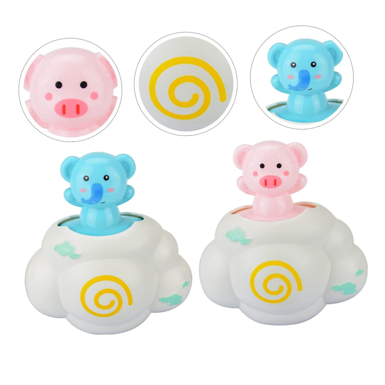 VICASKY 2-Pack Durable Bath Toys for Kids - Fun Bathtub Accessories, Floating Plastic Toys for Toddlers & Babies - Perfect for Splash Play, Sensory Development & Bathtime Fun
