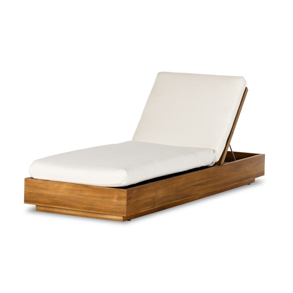 Kinta Outdoor Chaise Lounge Faye Cream - Waterproof Patio Furniture for Poolside, Beach & Backyard Relaxation