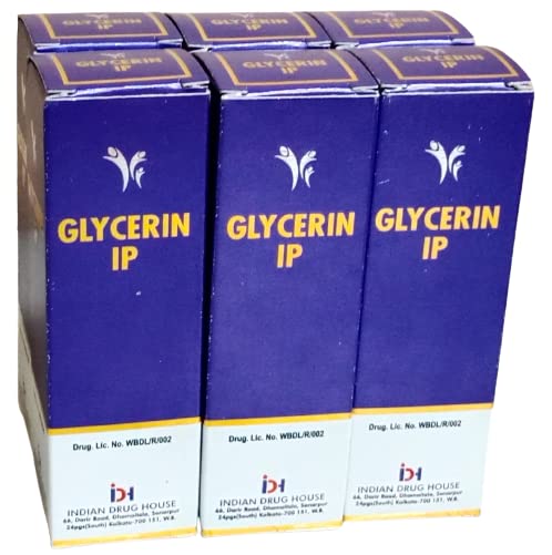 INDIAN DRUG HOUSE Glycerin IP Liquid USP Grade - 25g (Pack of 4) | Skin Moisturizer, Hair Conditioner & DIY Beauty Recipes | Pharmaceutical & Cosmetic Use