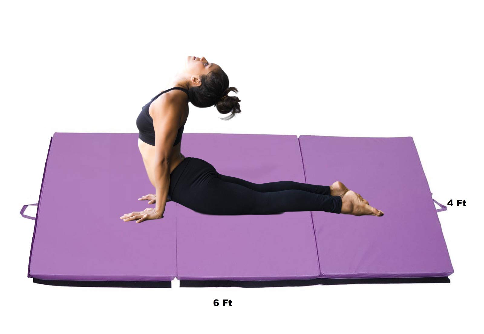 Adjustable Gymnastics Bar for Kids & Adults - 3 to 5 FT Height, with 6'x4' Tumble Mat - Home Gym Equipment for Junior Gymnasts - Purple Expandable Asymmetric Bar - Perfect for Indoor Training, Backyard Practice & Gymnastics Skill Development