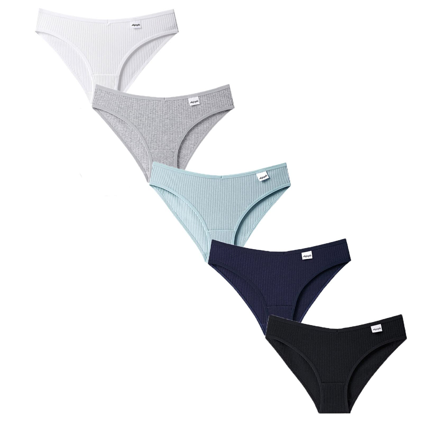 5-Pack Women's Sexy Underwear - Bikini & Thong Panties Set for Everyday Comfort & Style | Perfect for Workout, Sleep & Daily Wear