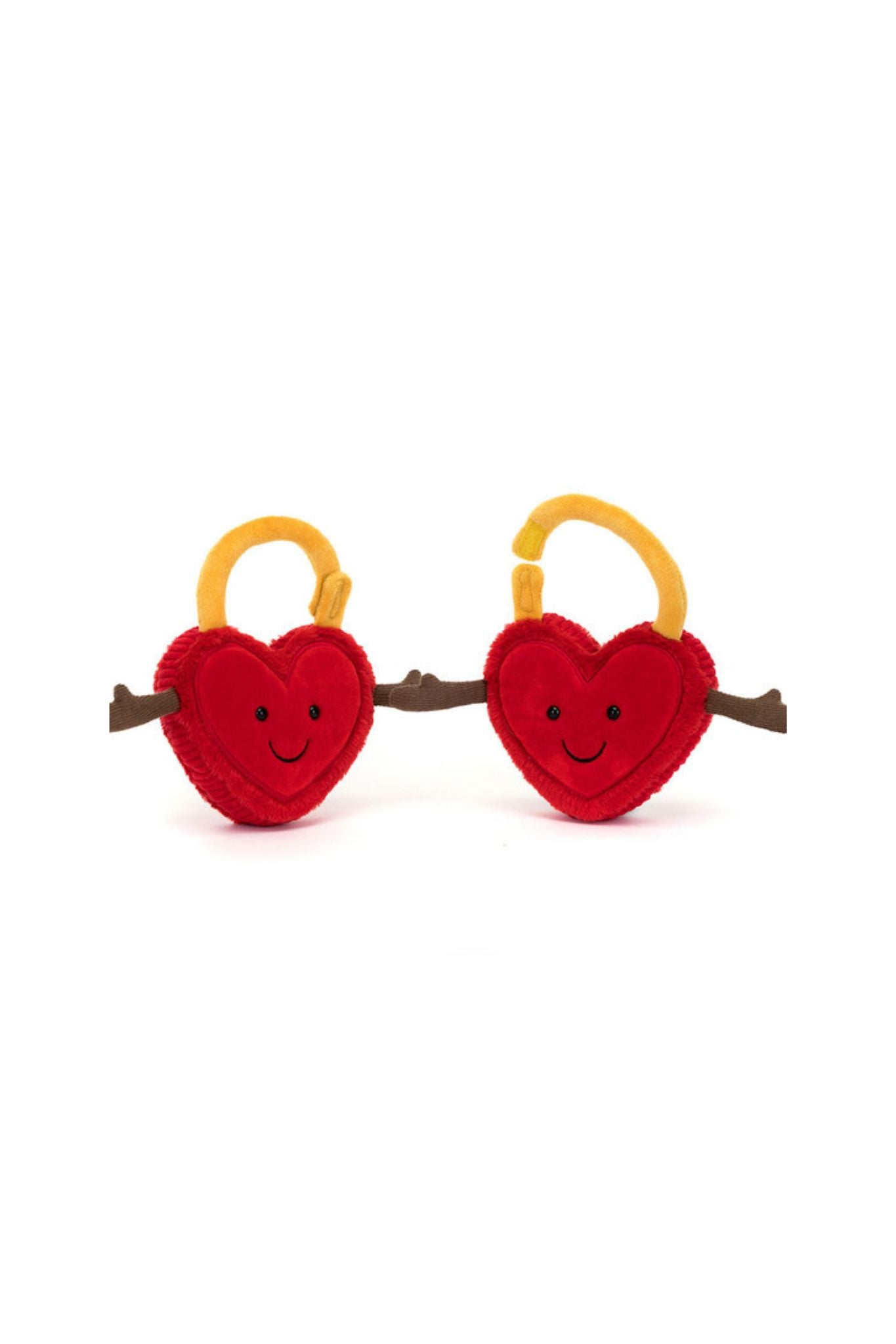 Jellycat Amuseables Val & Tina Love Locks Plush Toy - Cute Couple Gift for Valentine's Day, Anniversaries & Romantic Occasions