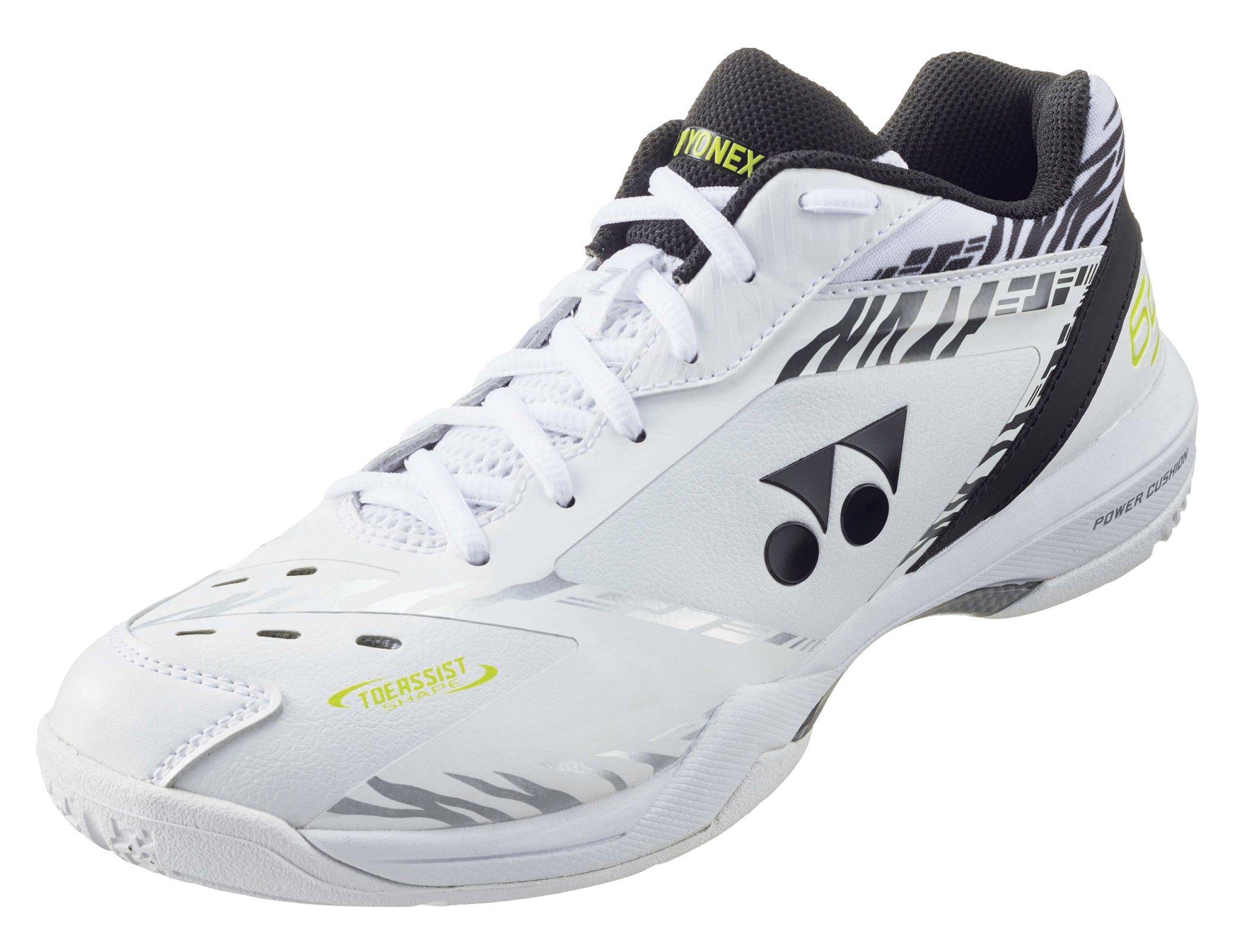 Yonex Power Cushion 65 Z3 Badminton Shoes for Men & Women - White Tiger - Lightweight Court Shoes for Indoor Sports & Training